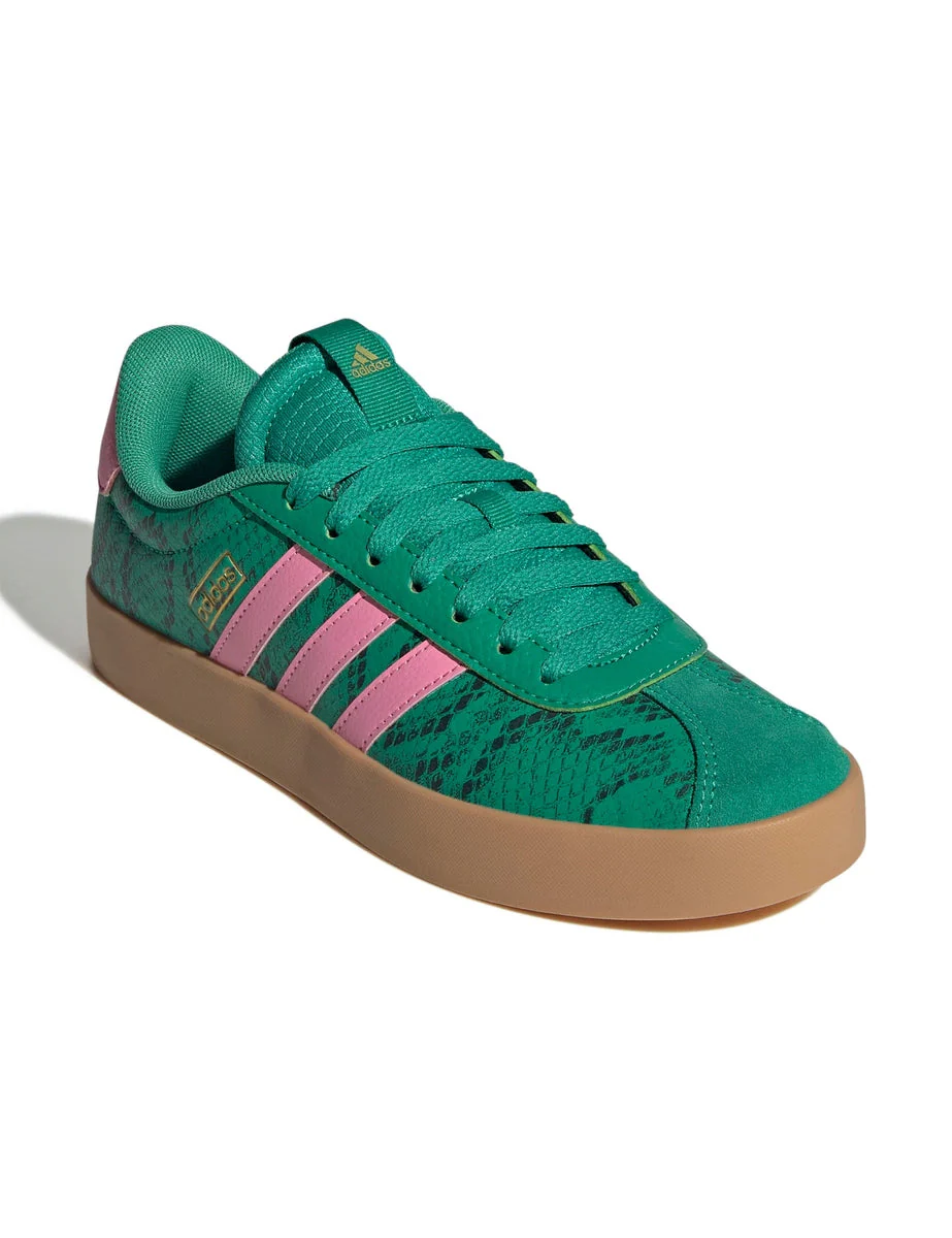 VL Court 3.0 Shoes - Court Green/Bliss Pink/Gold Metallic