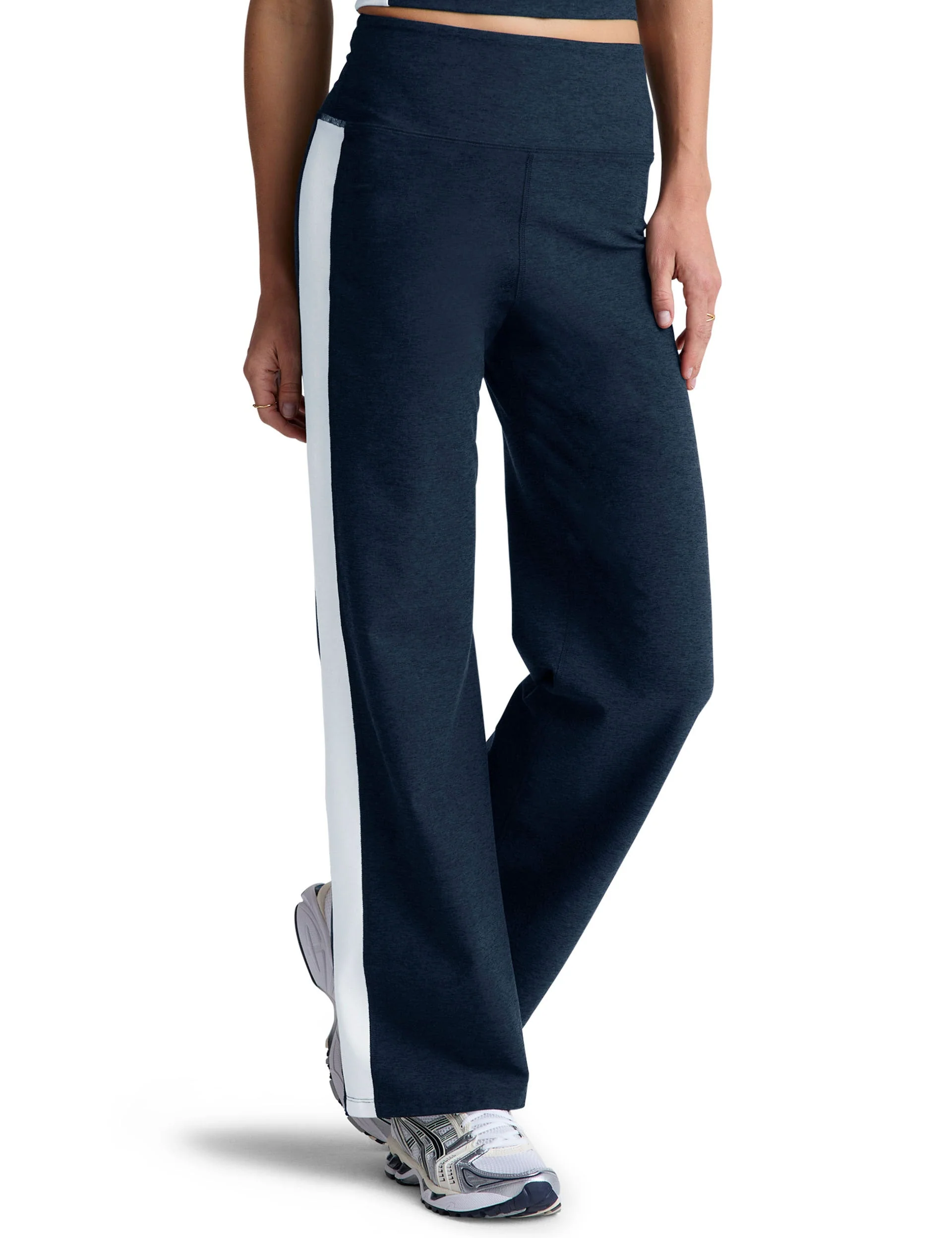Spacedye Line Up Wide Leg Pant - Nocturnal Navy/Cloud White