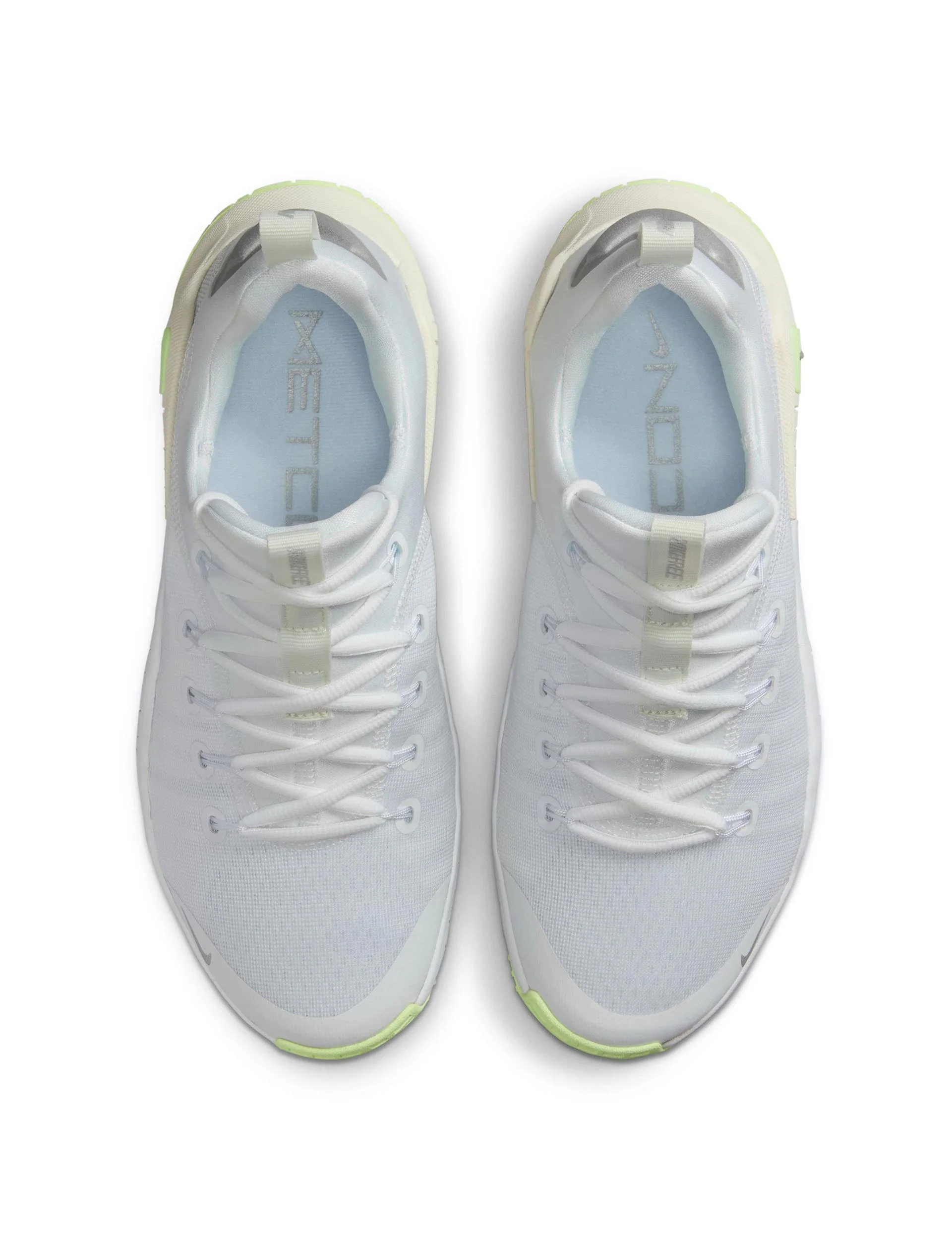 Free Metcon 6 Shoes - White/Metallic Silver/Barely Volt/Sail