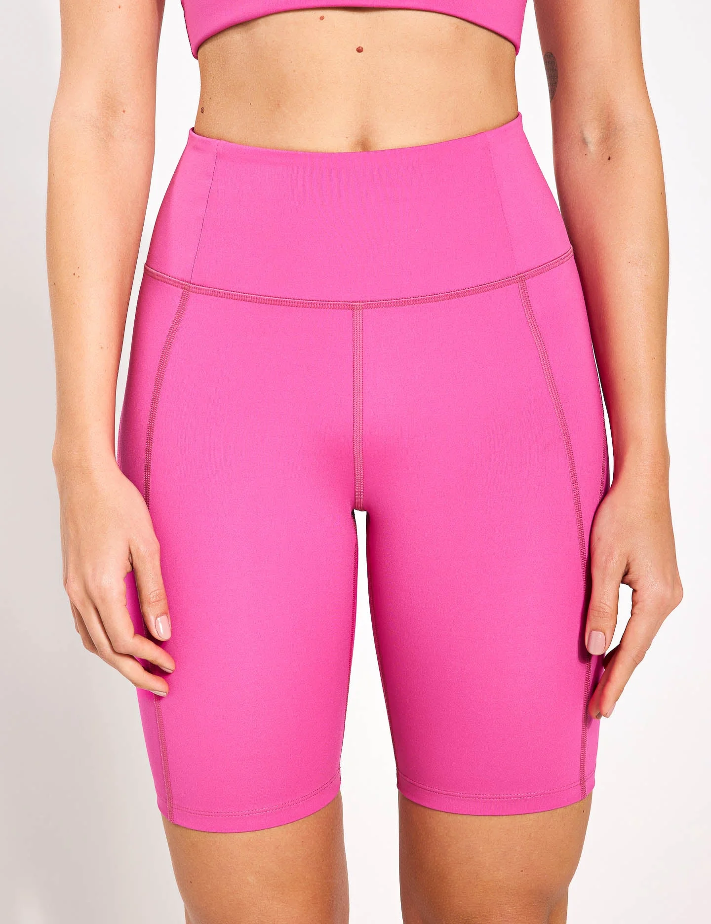 High Waisted Bike Short - Fuchsia