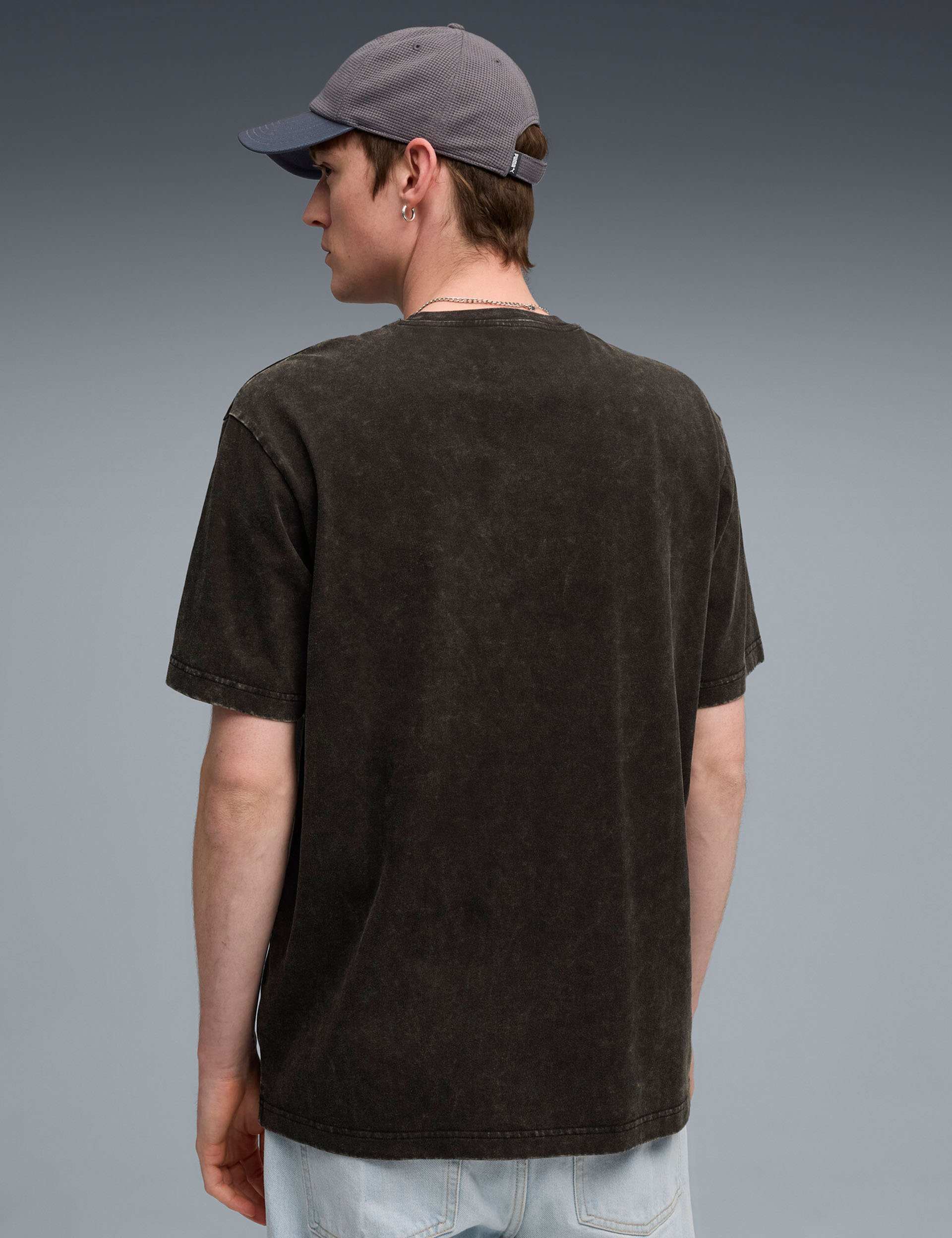 Essentials Elevated Relaxed Wash Tee - Puma Black