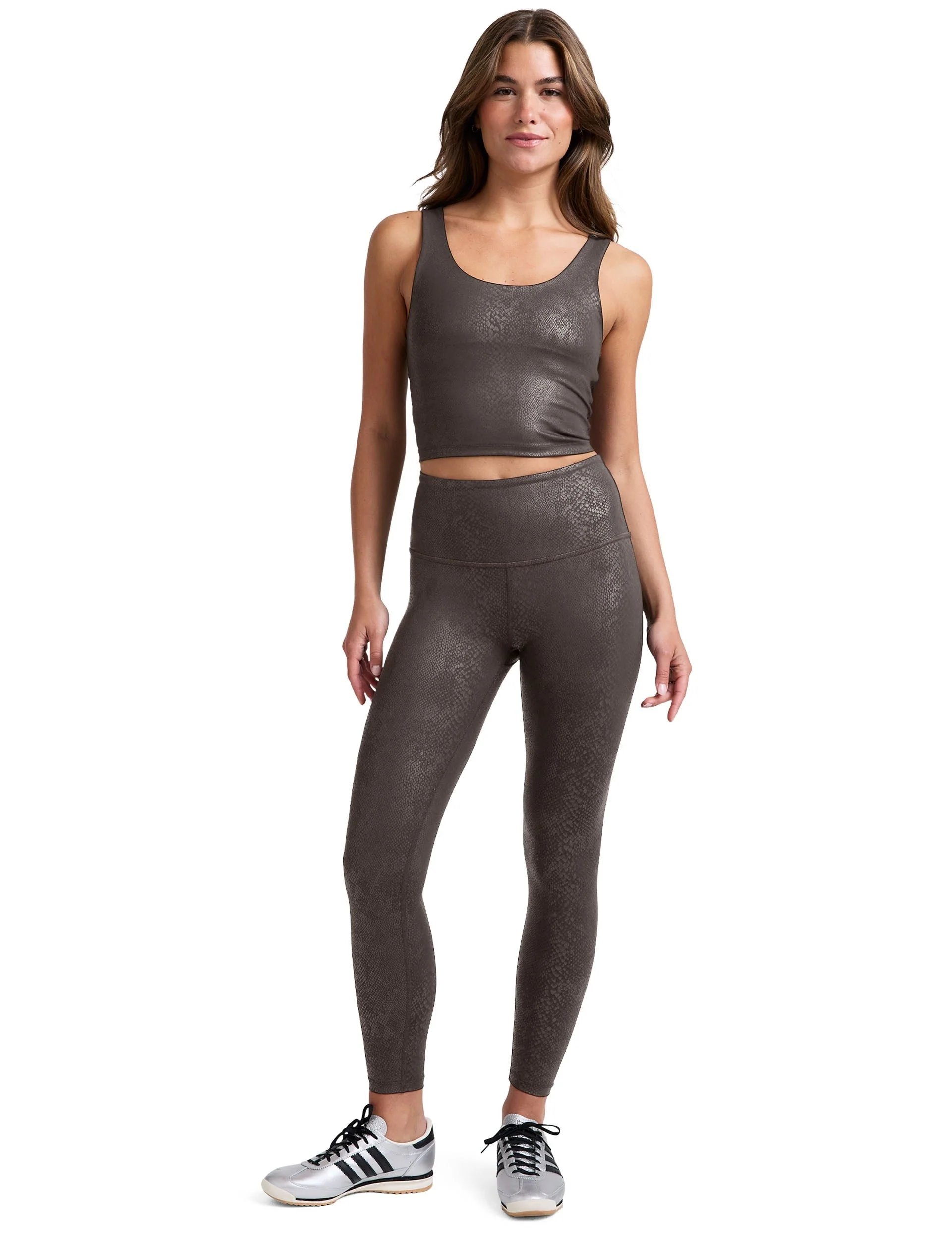 PowerShine High Waisted Midi Legging - Viper Espresso