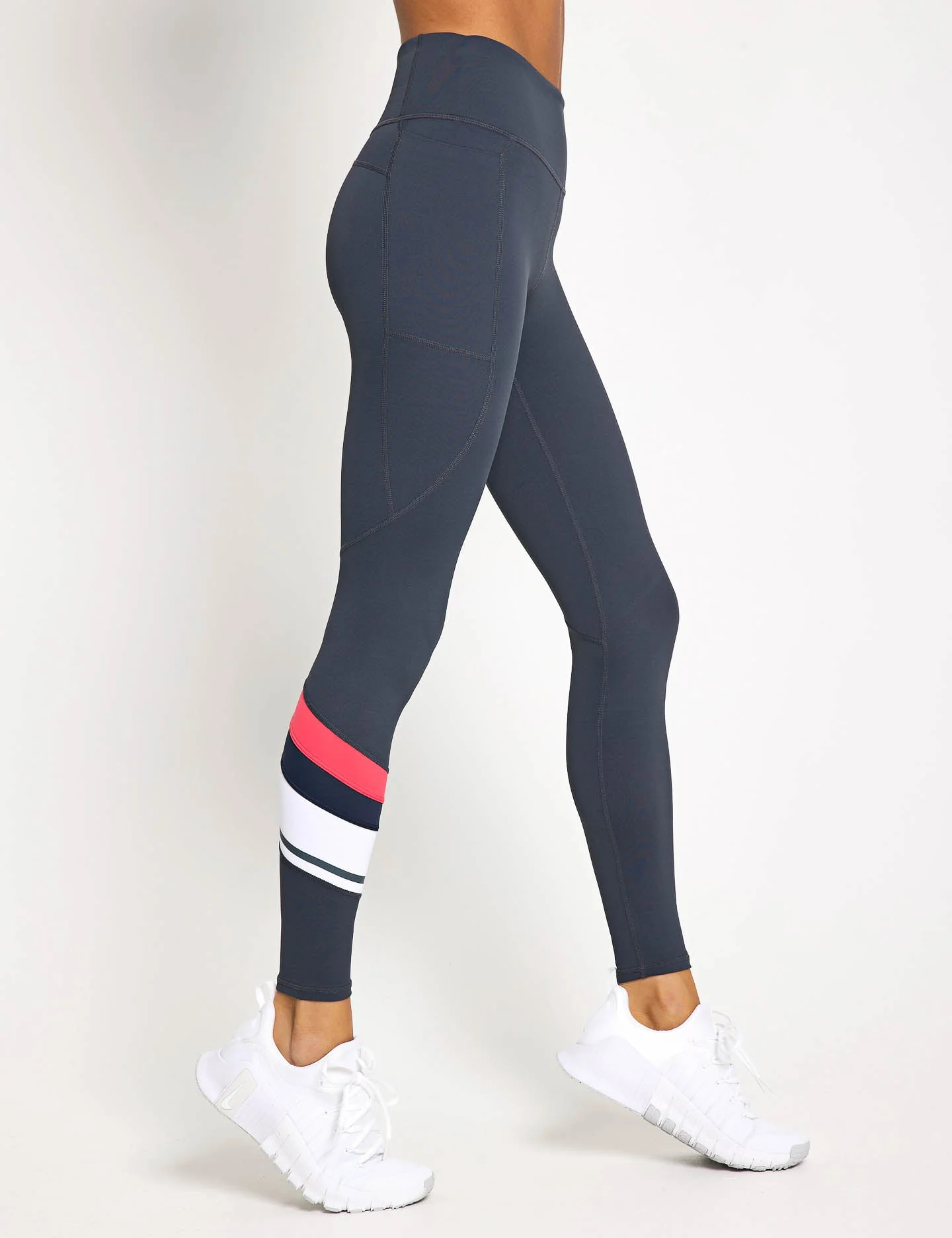 Limitless Legging - Charcoal/Coral