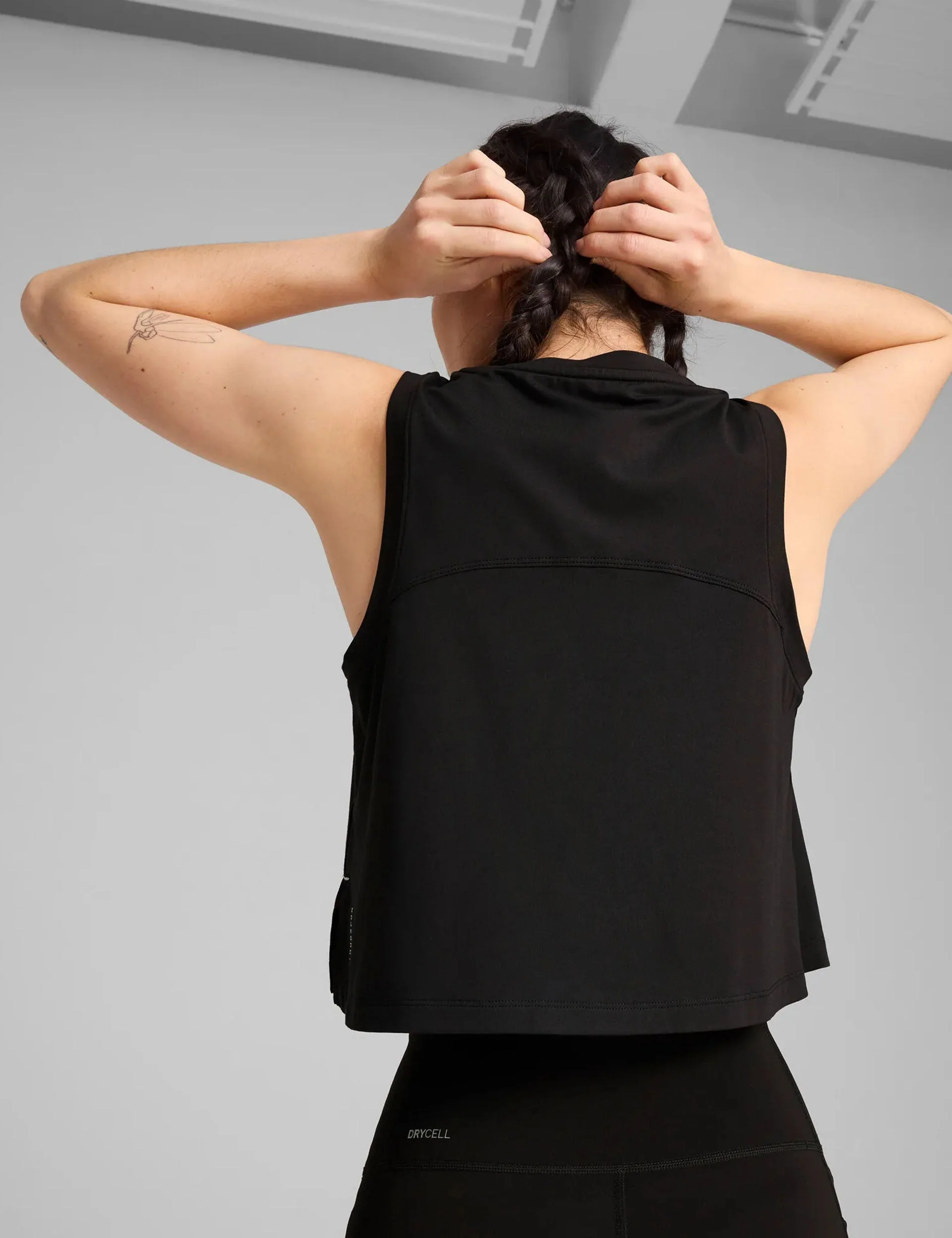 Cloudspun Sleeveless Tank - Black/White