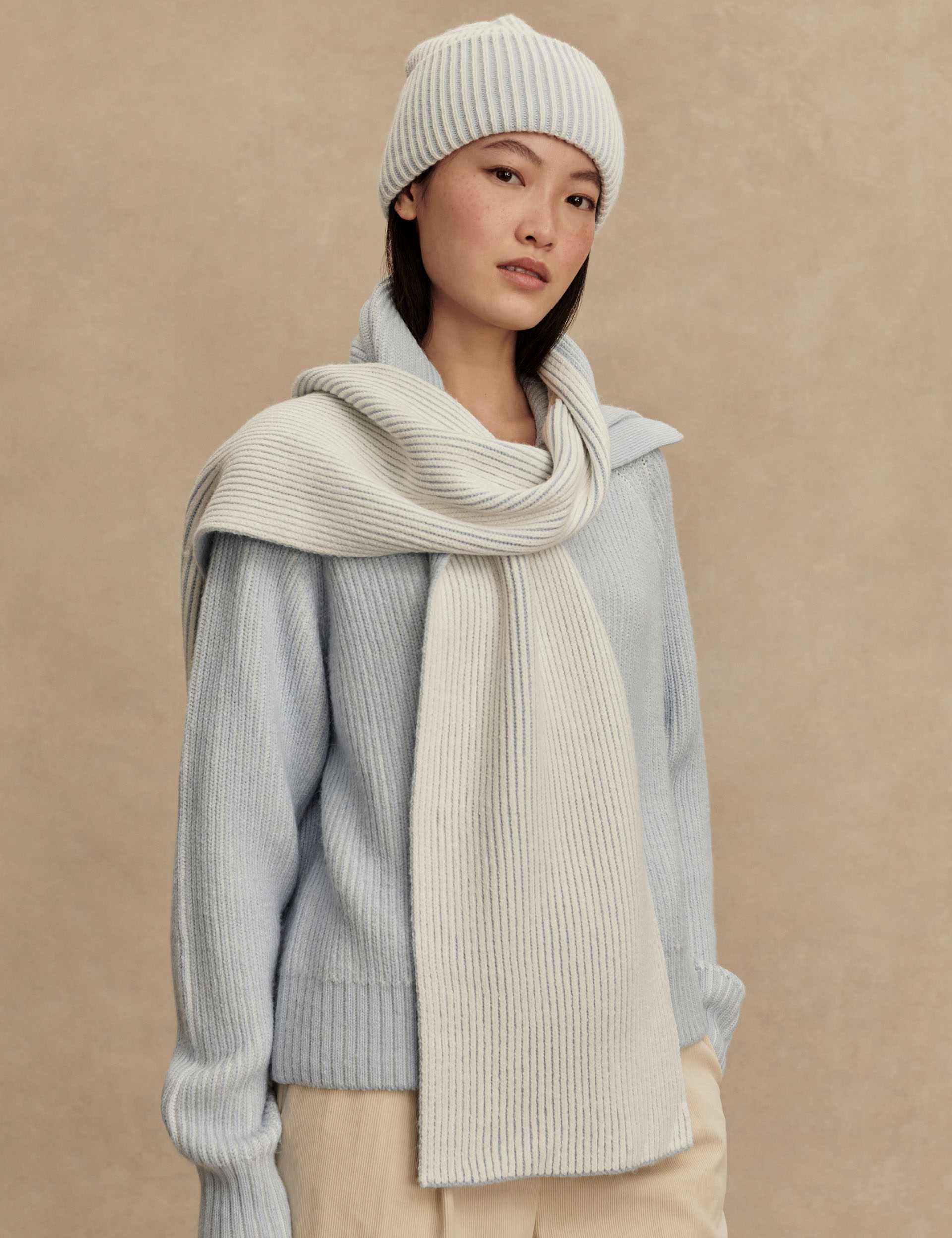 Deville Plated Scarf - Mist Blue