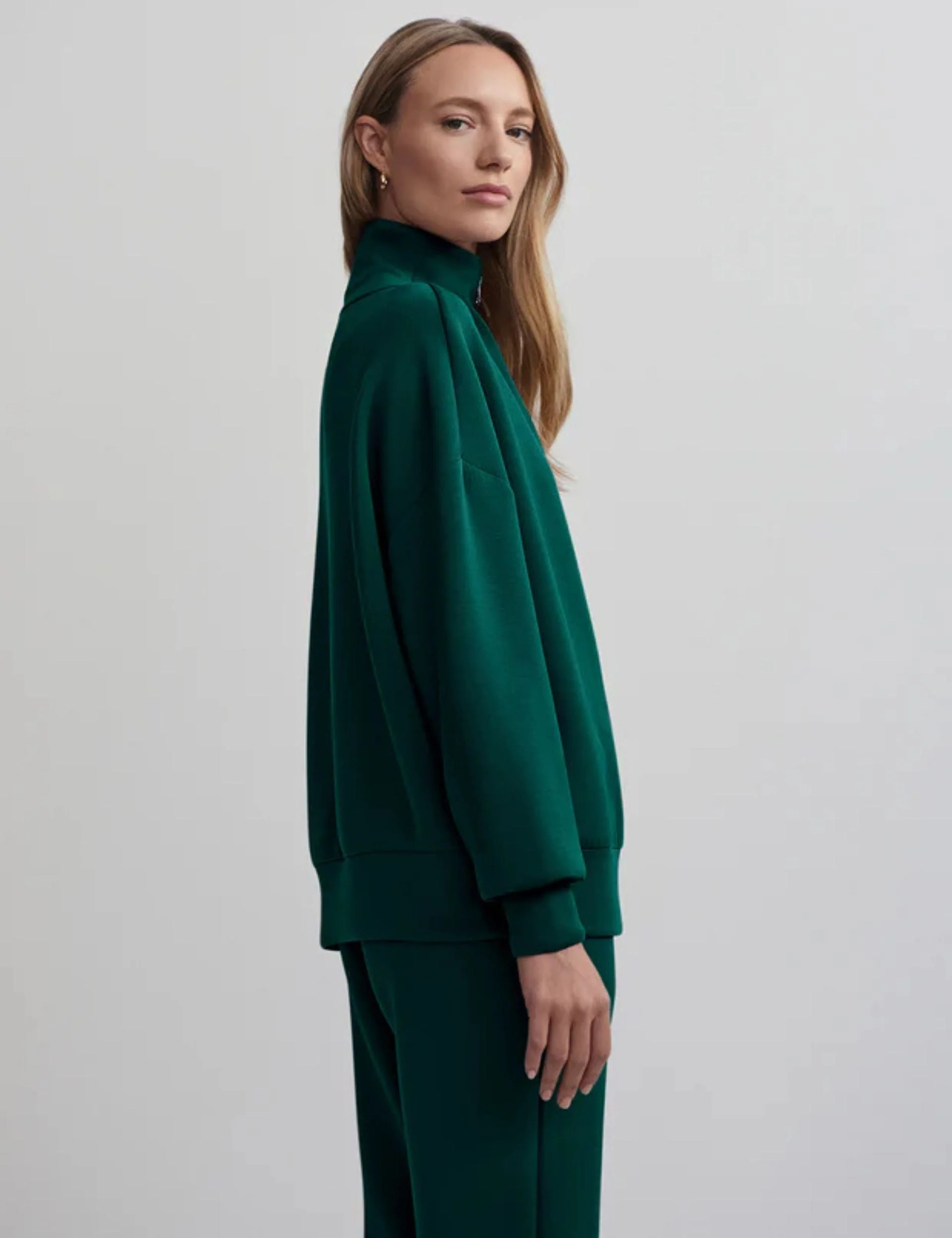 Hawley Half Zip Sweat - Forest