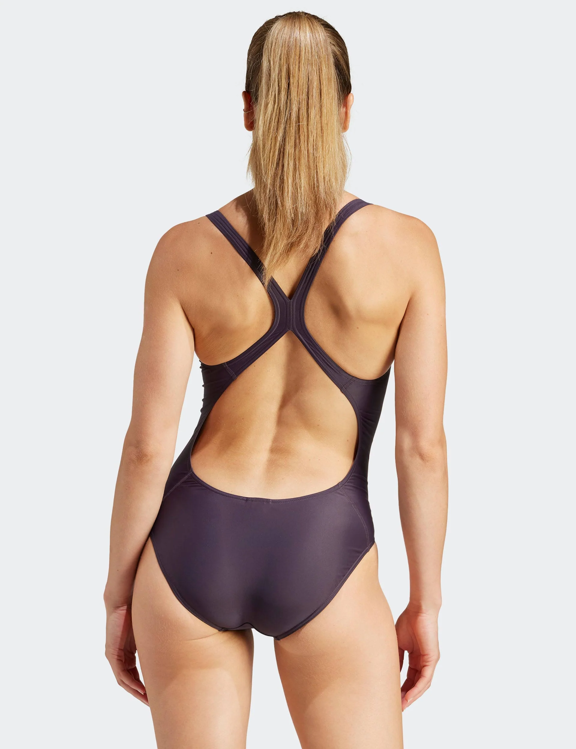 3 Bar Logo Swimsuit - Aurora Black/Preloved Fig
