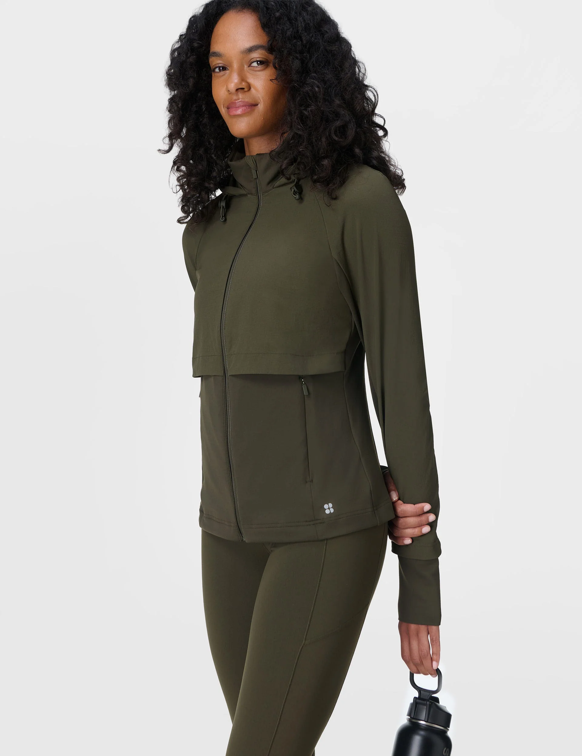 Pro Run Water Resistant Run Jacket - Nori Green