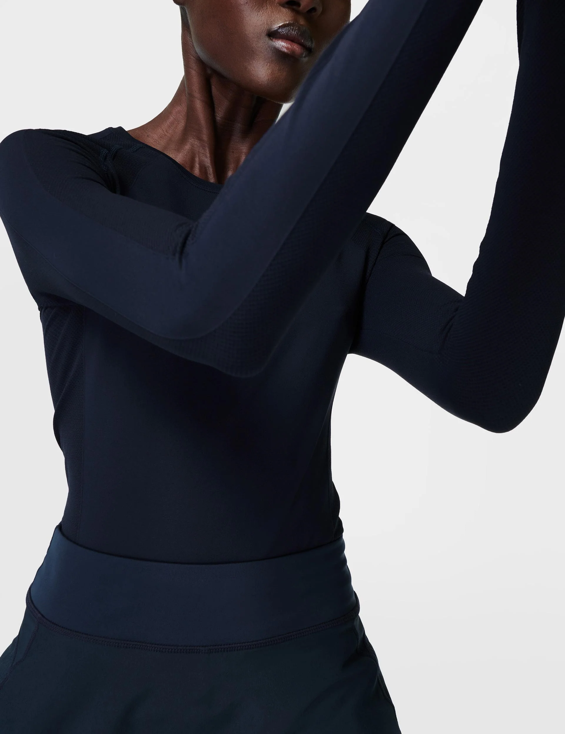 Athlete Seamless Workout Long Sleeve Top - Navy