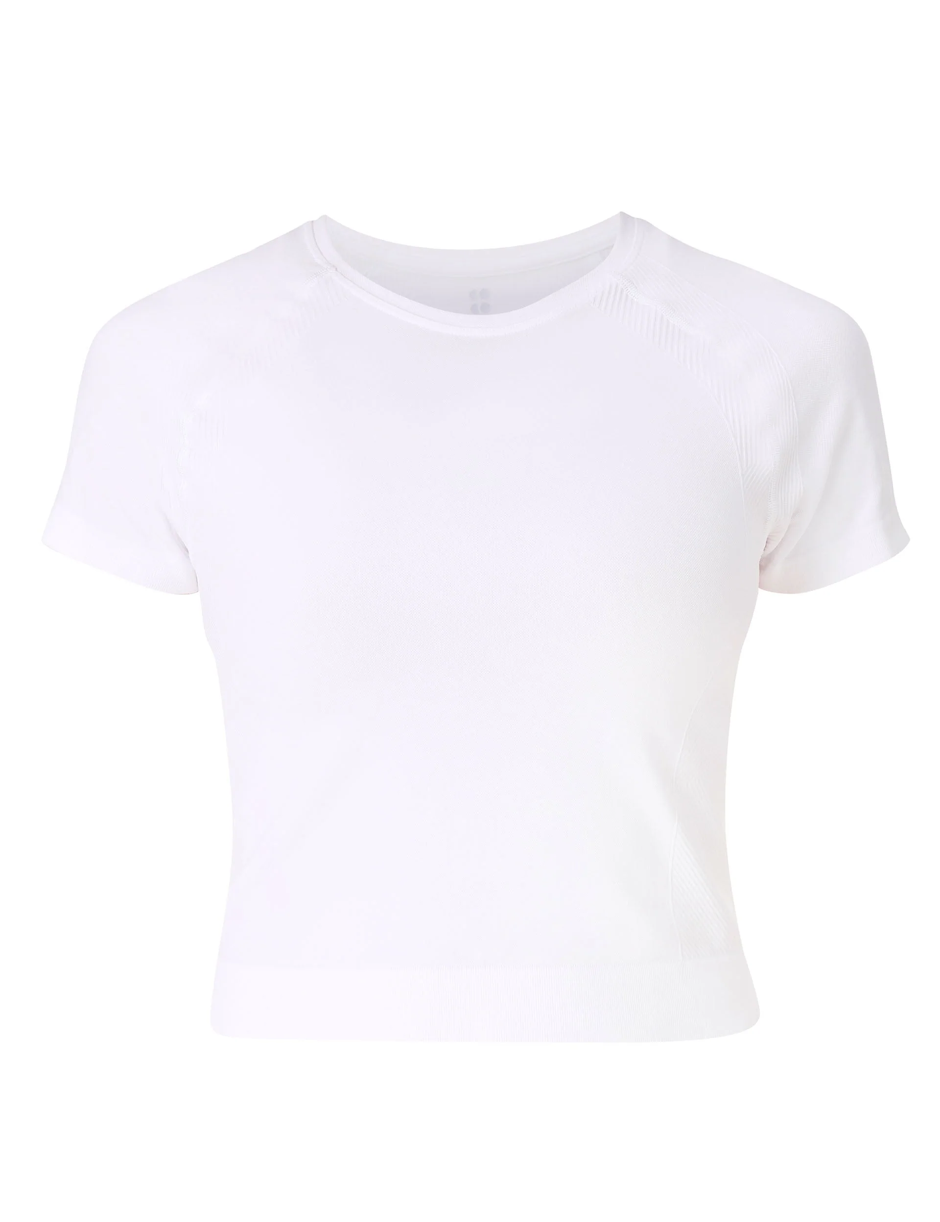 Athlete Crop Seamless Workout T-Shirt - White