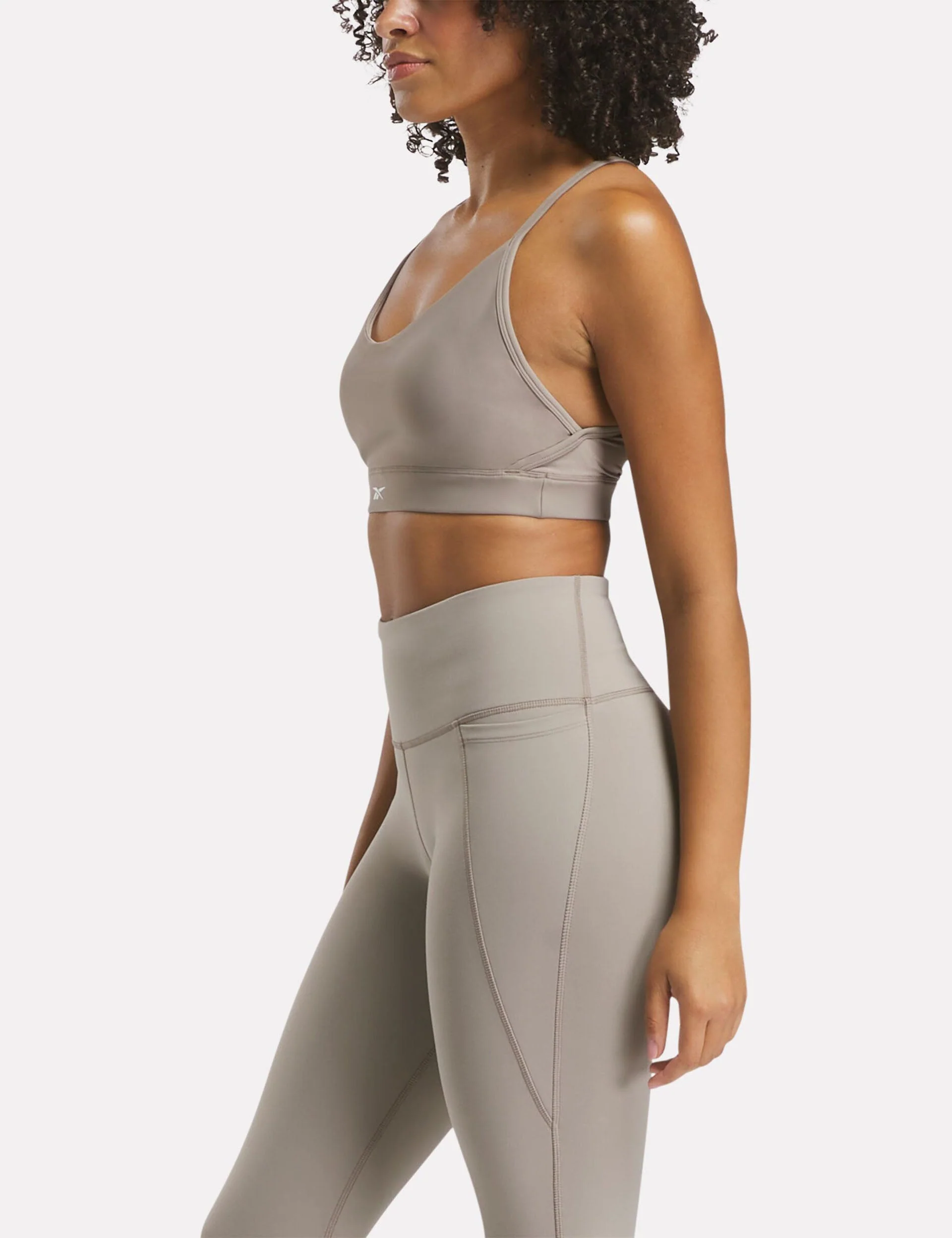 Lux Strappy Sports Bra - Gritty Grey