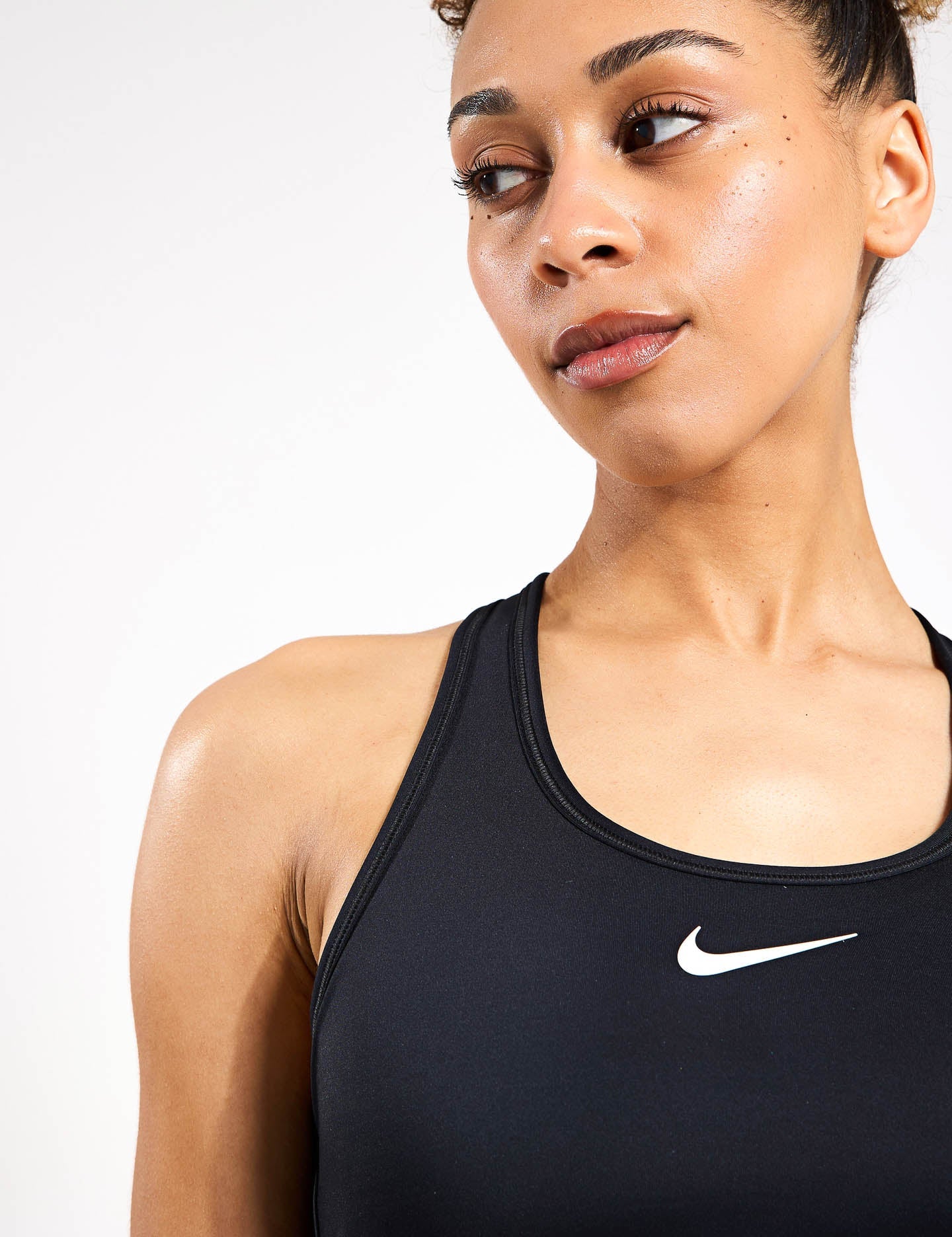 Swoosh Medium Support Bra - Black/White