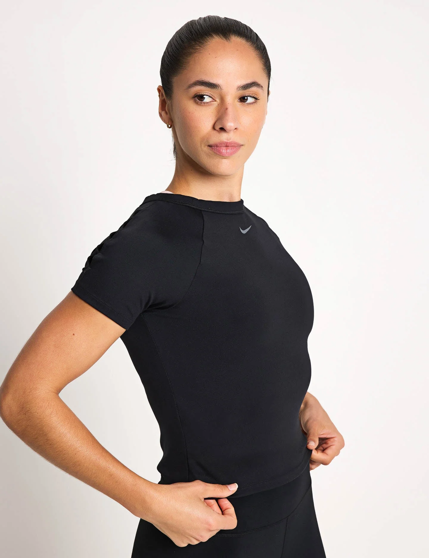 One Fitted Dri-FIT Cropped Short-Sleeve Top - Black