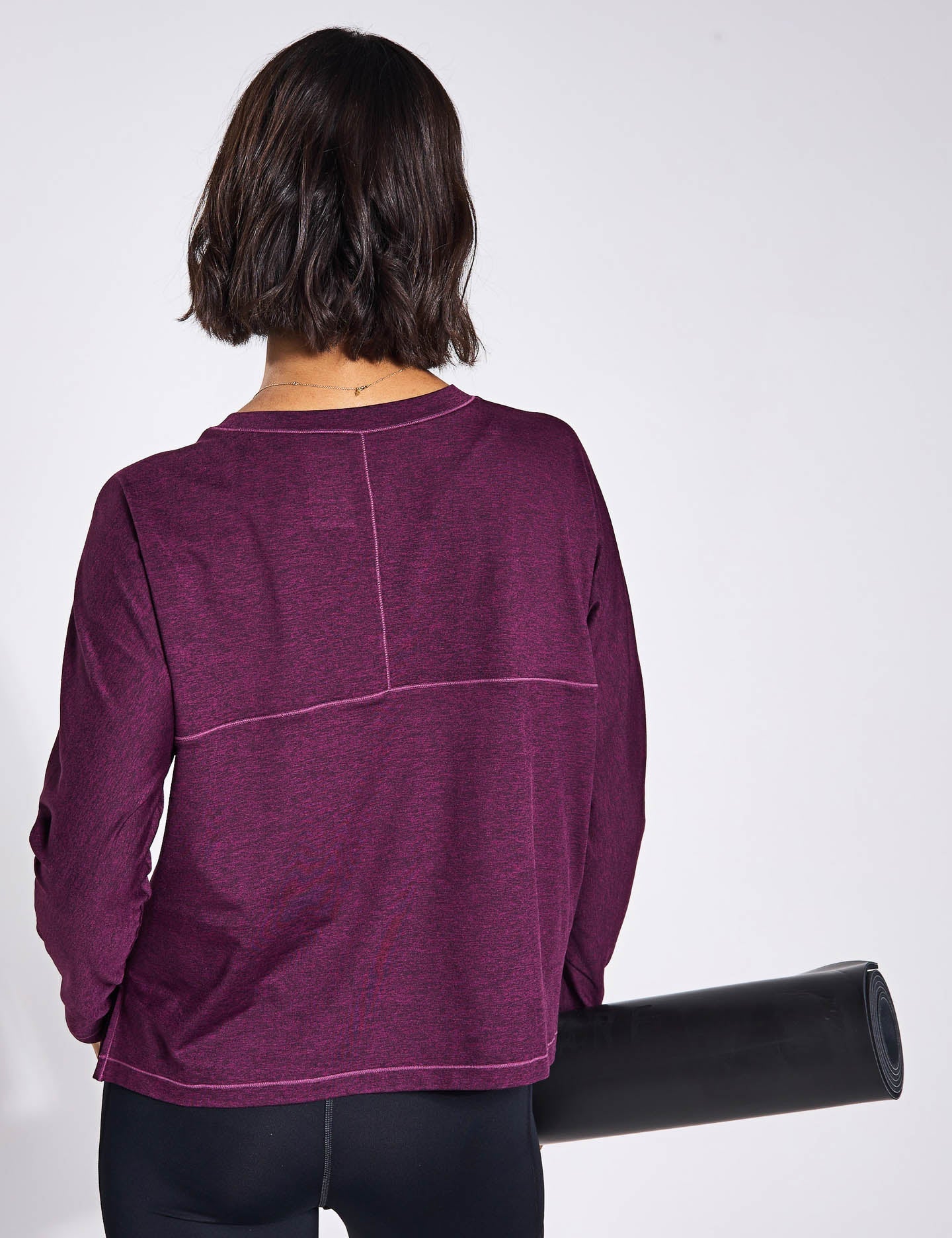 ReSet Long Sleeve Tee - Plum Heather