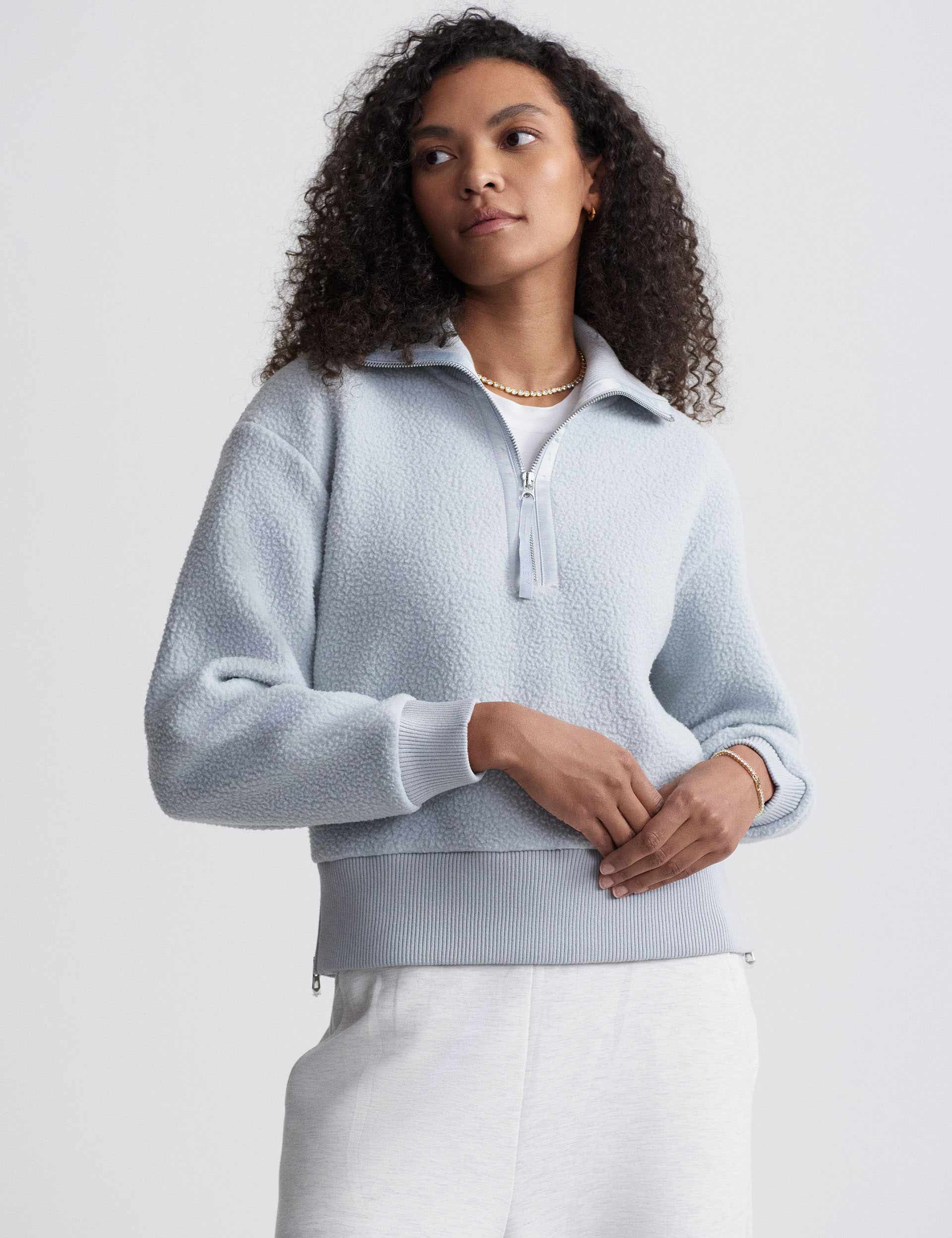 Roselle Half-Zip Fleece - Pearl Blue
