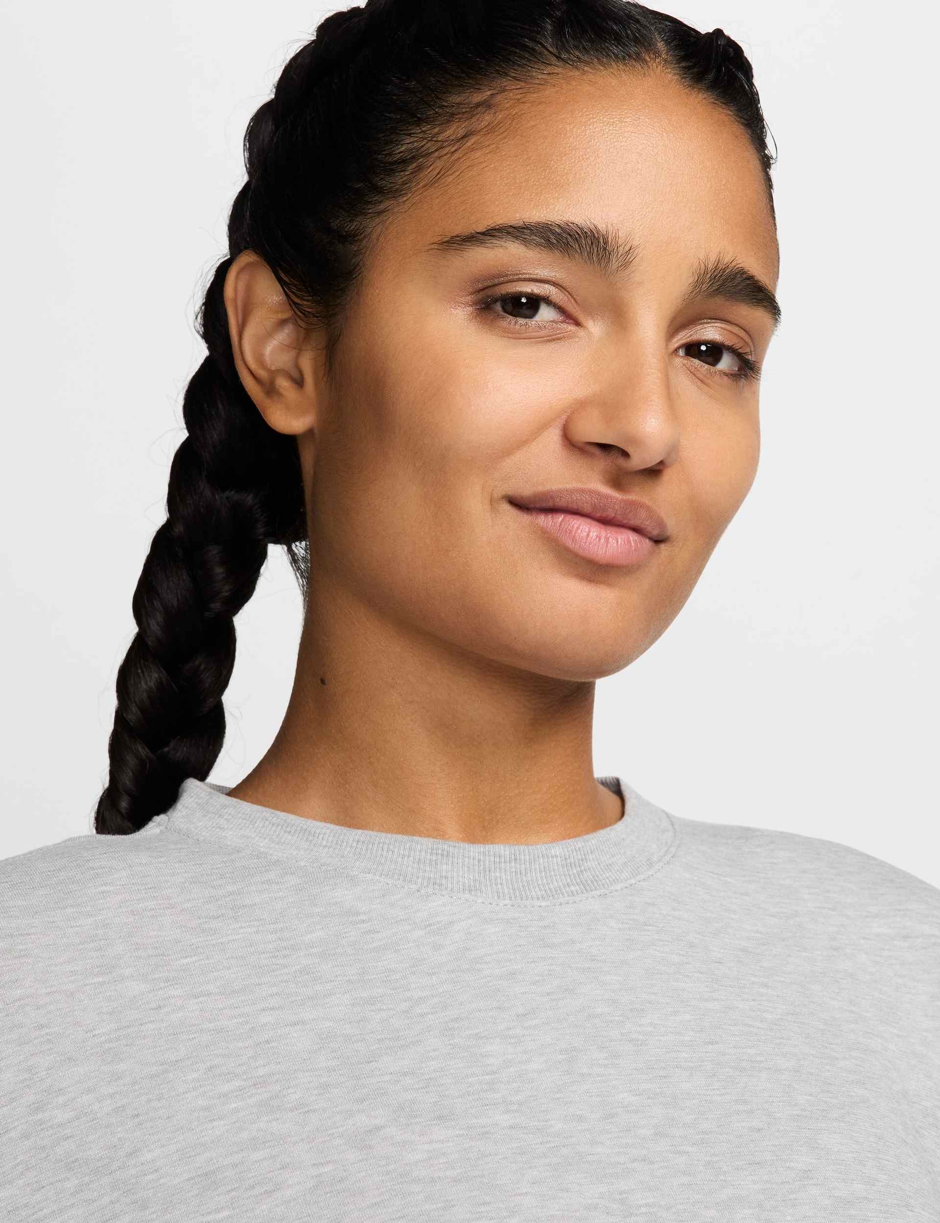 One Relaxed Dri-FIT Short-Sleeve Top - Smoke Grey/Heather