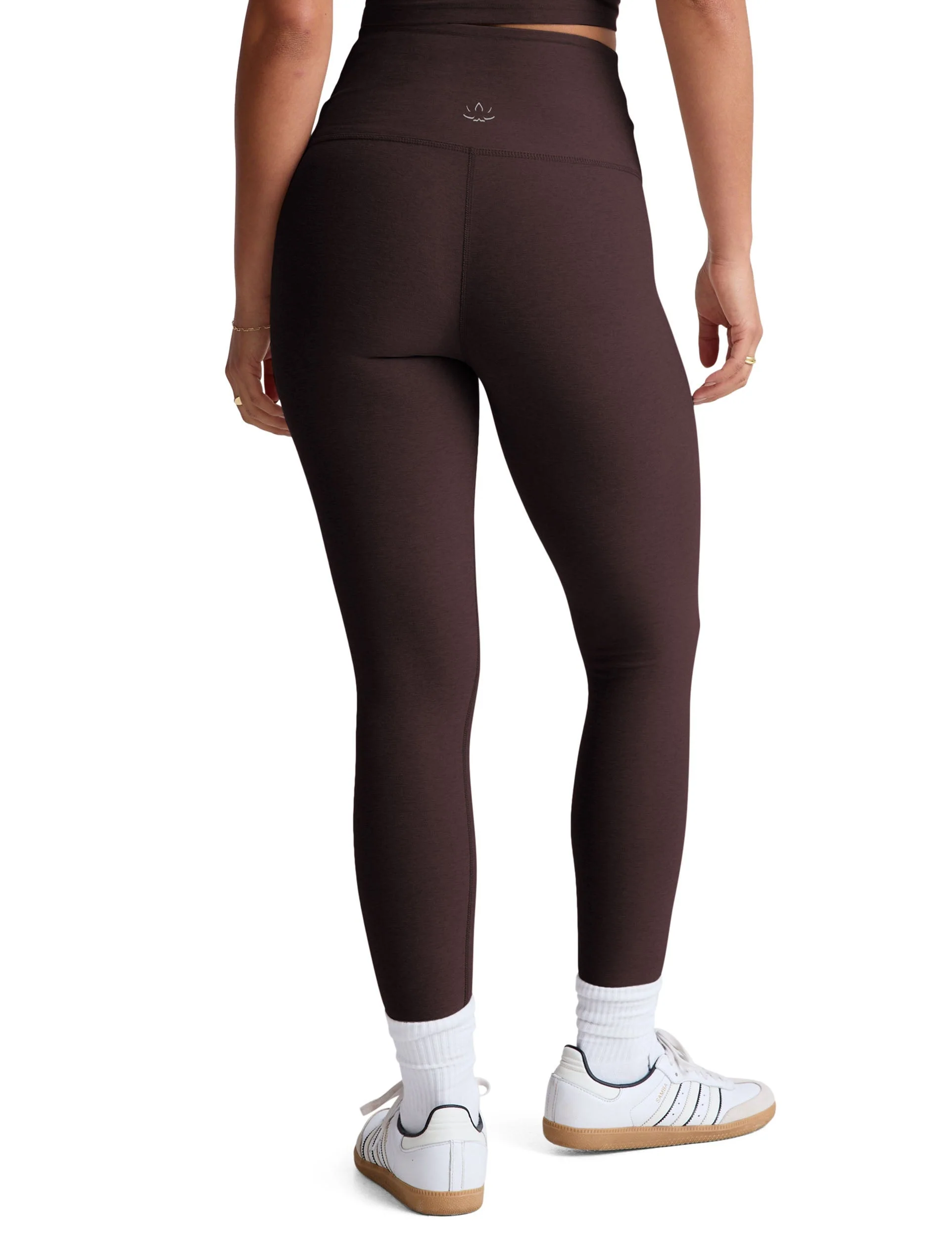 Spacedye At Your Leisure High Waisted Midi Legging - Dark Chocolate Heather