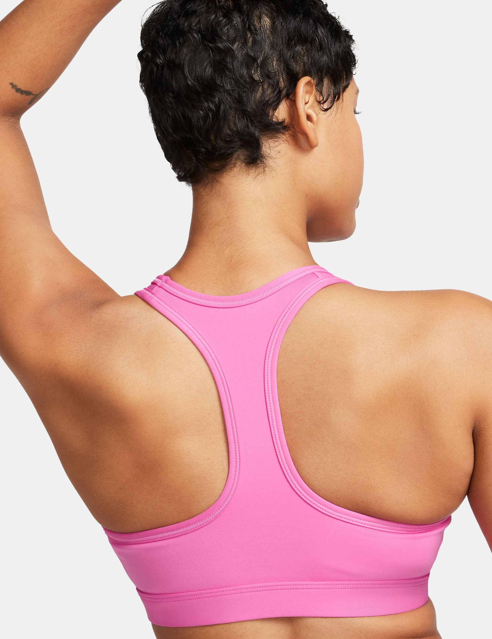 Swoosh Medium Support Bra - Playful Pink/White