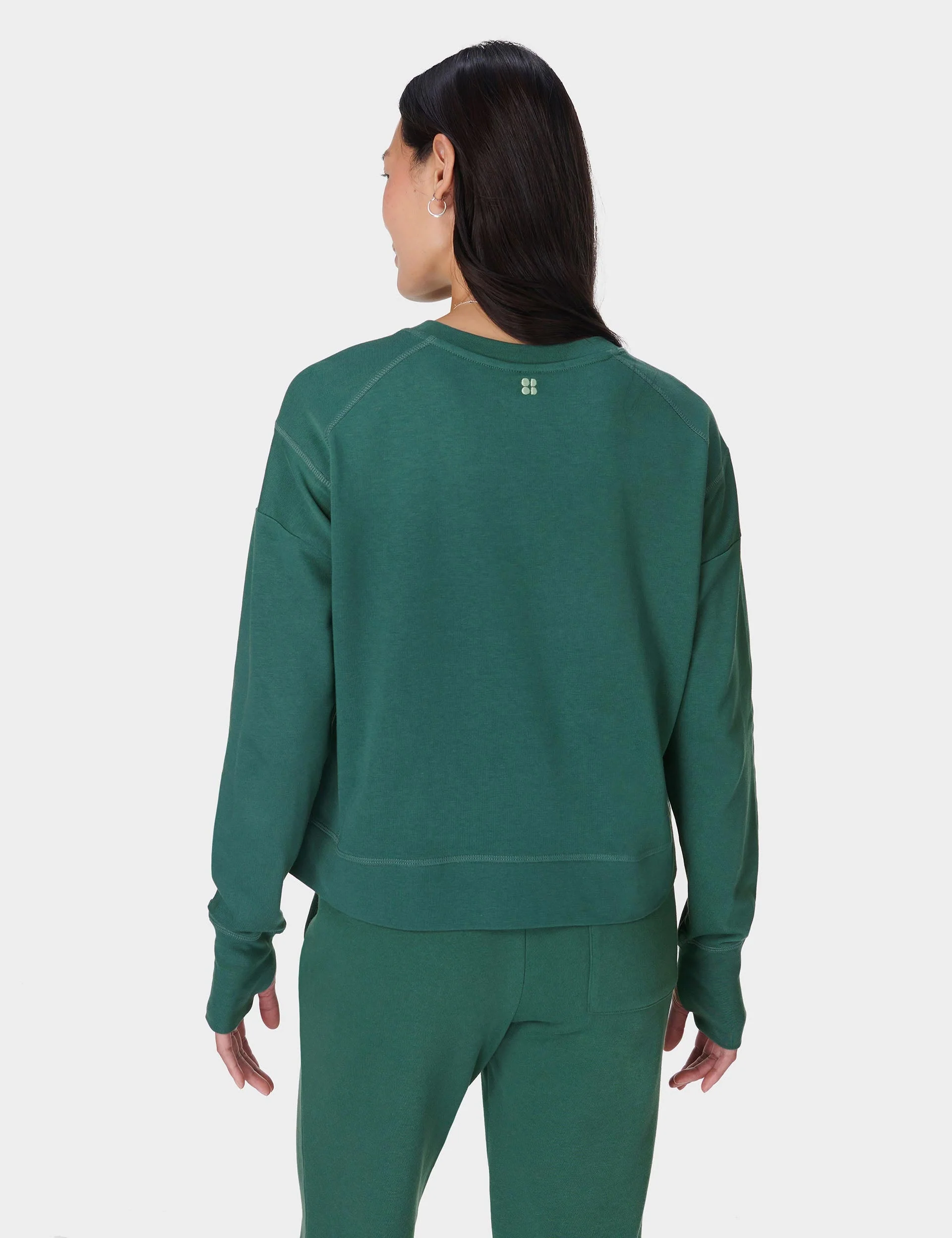 After Class Crop Sweatshirt - Glade Green