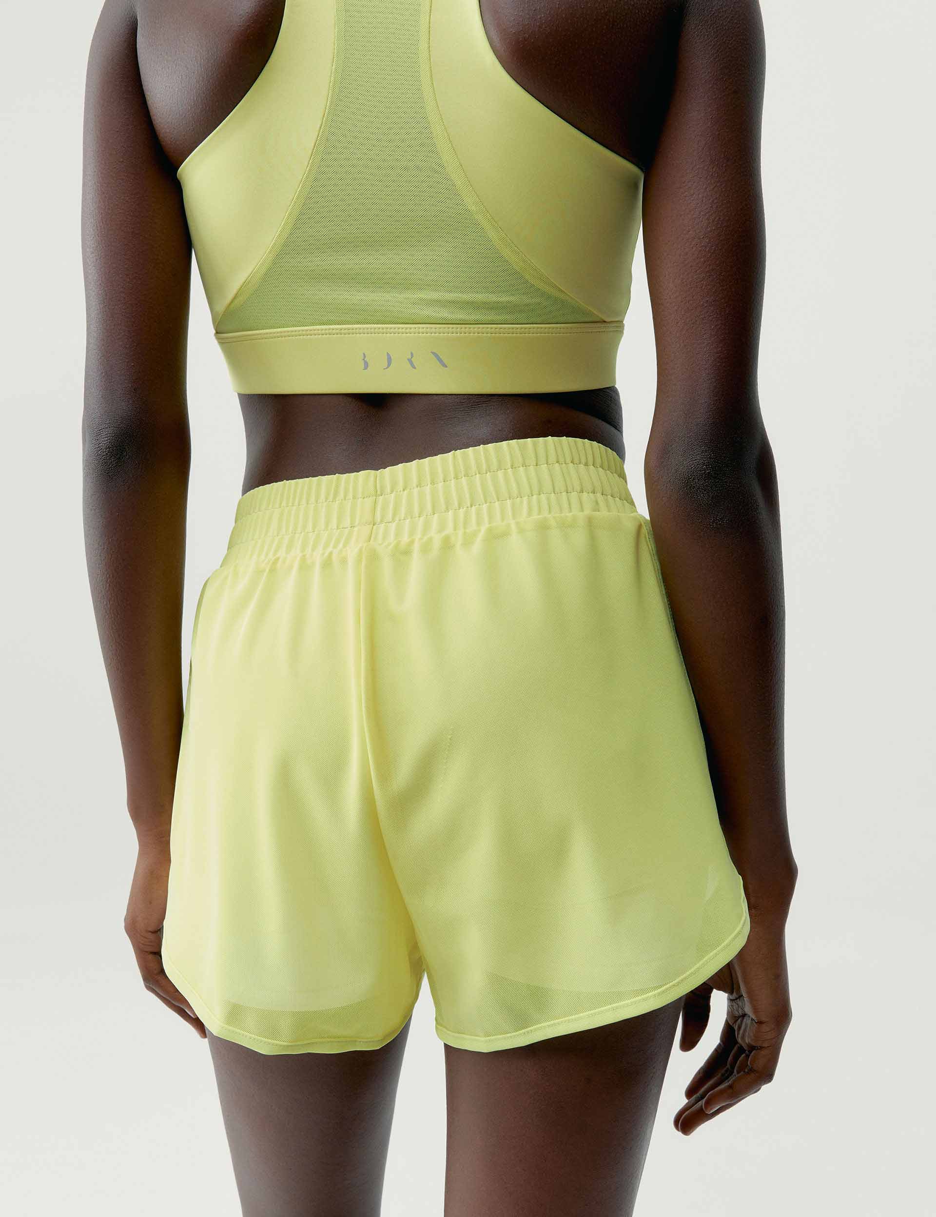Padma Short 2.0 - Yellow Green/White