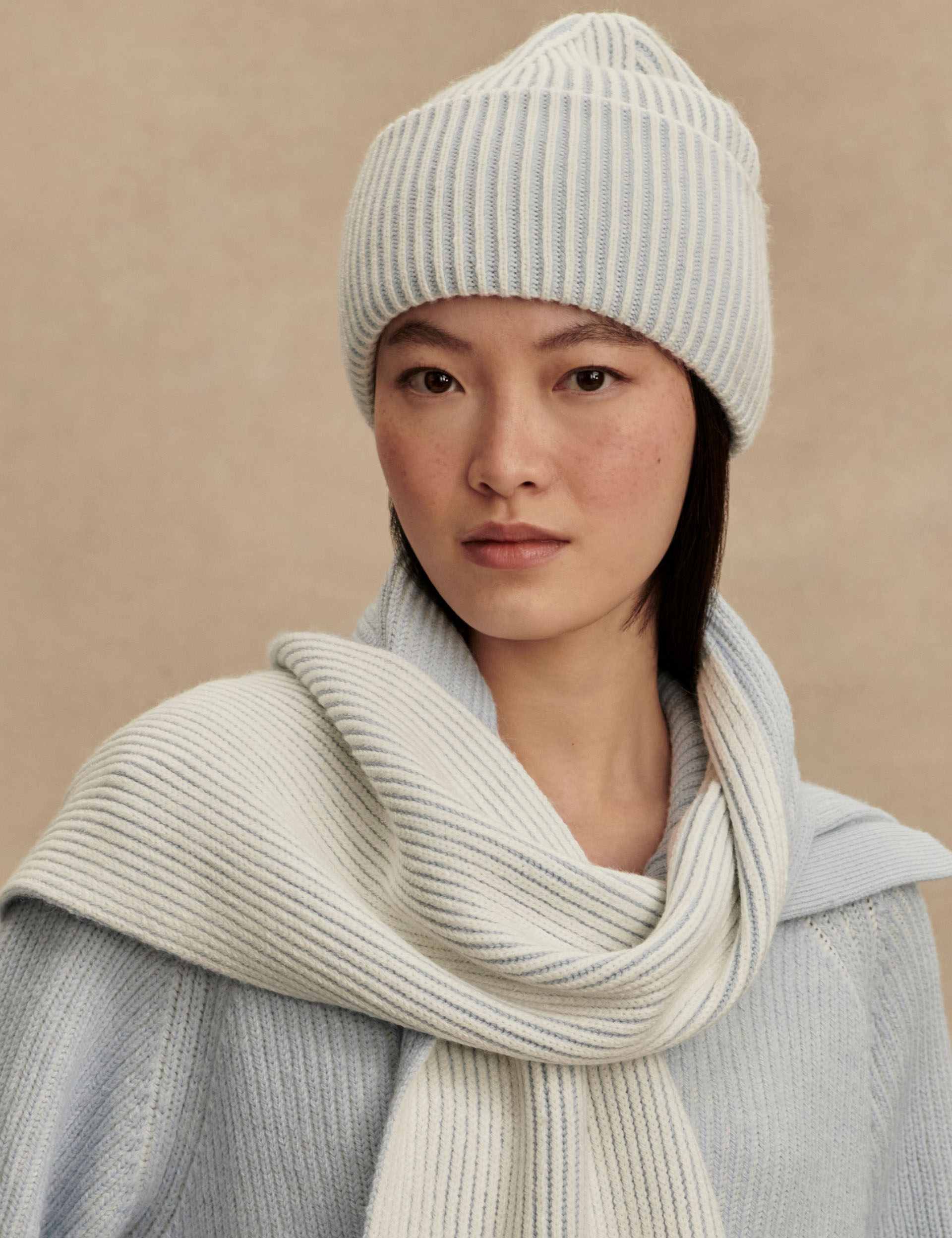 Dionne Plated Beanie - Mist Blue