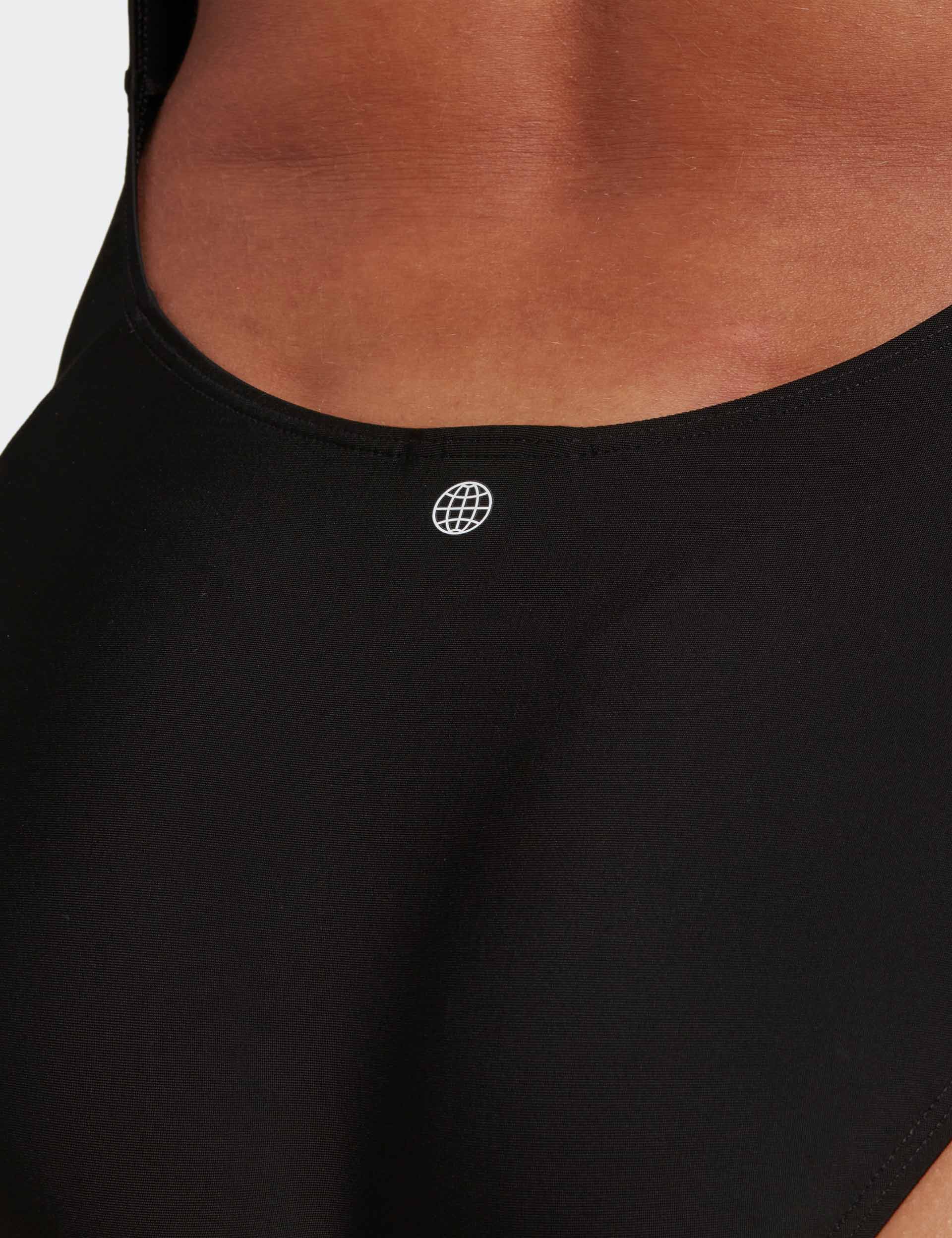 Mid 3-Stripes Swimsuit - Black/White