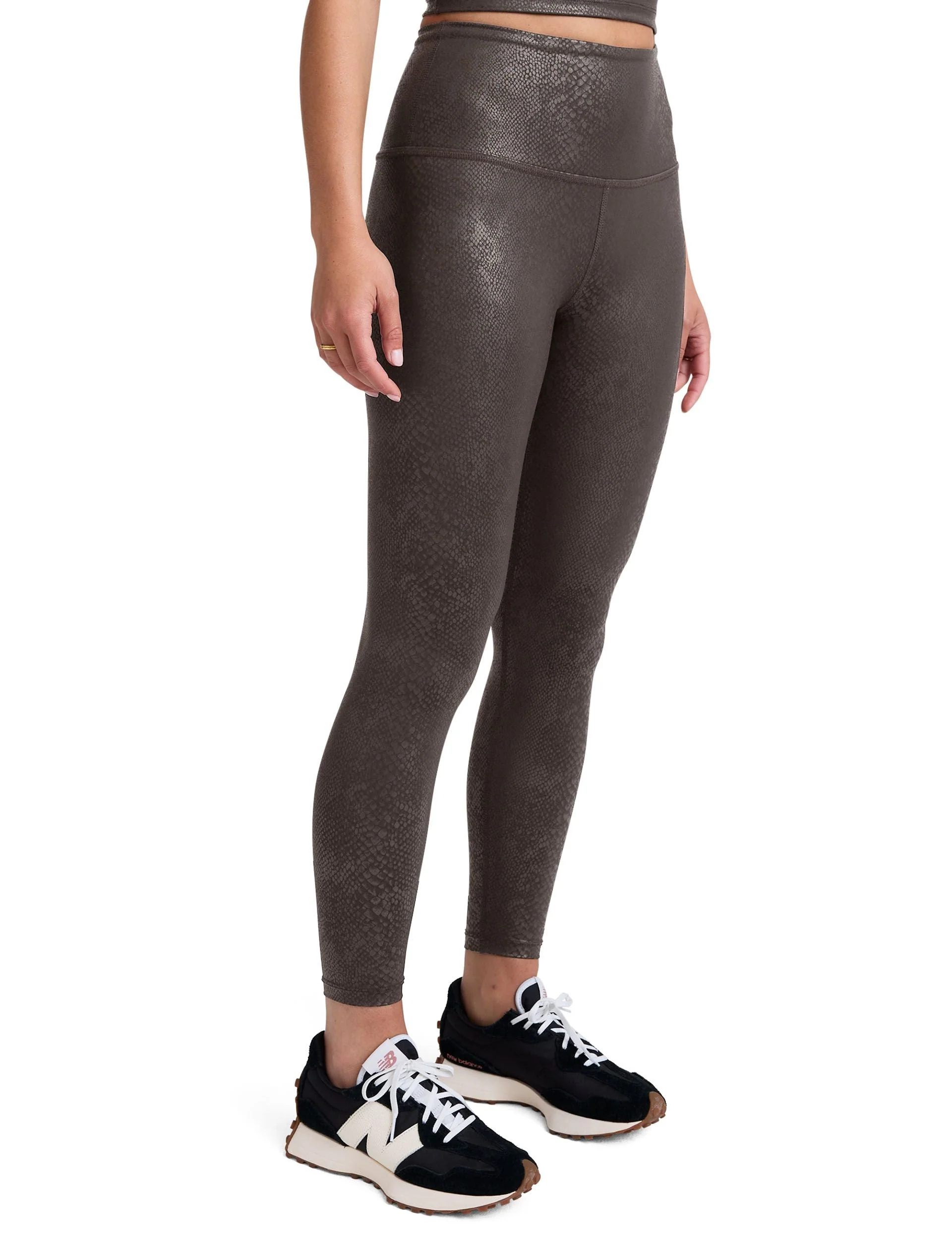 PowerShine High Waisted Midi Legging - Viper Espresso