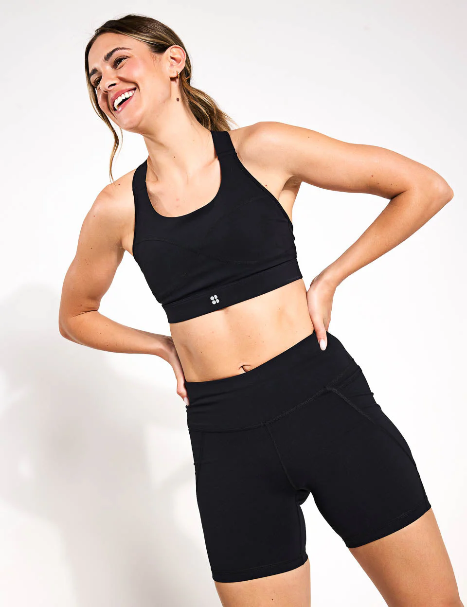 Power Medium Support Sports Bra - Black