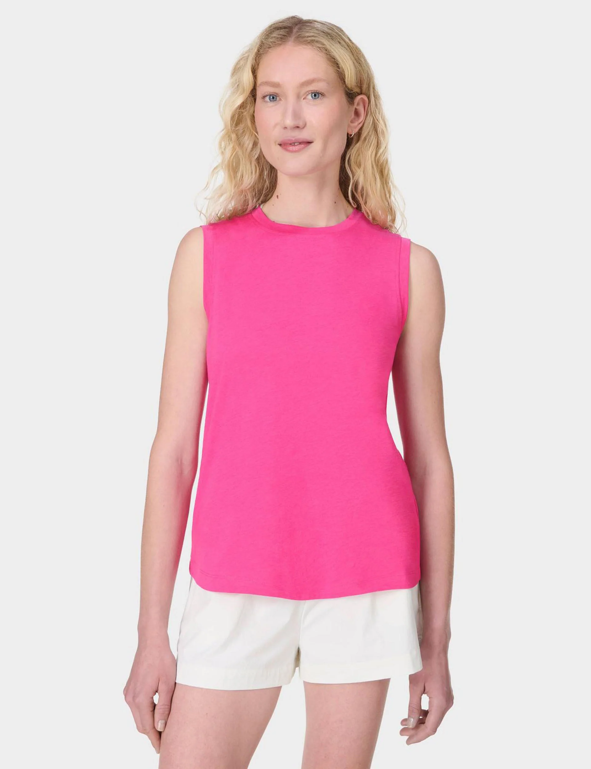 Essential Sleeveless Vest - Fuchsia Pink