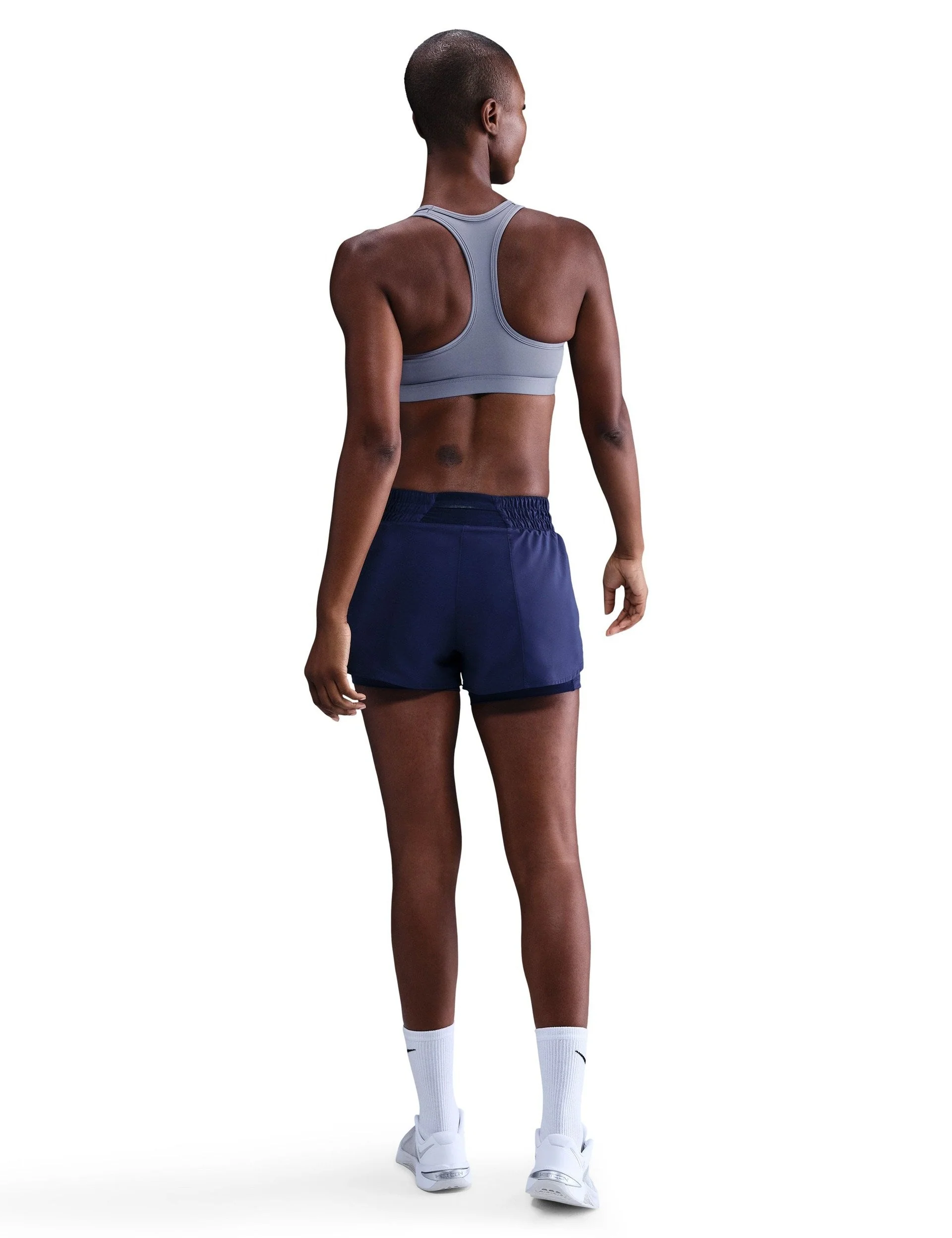 Swoosh Medium Support Bra - World Indigo/White