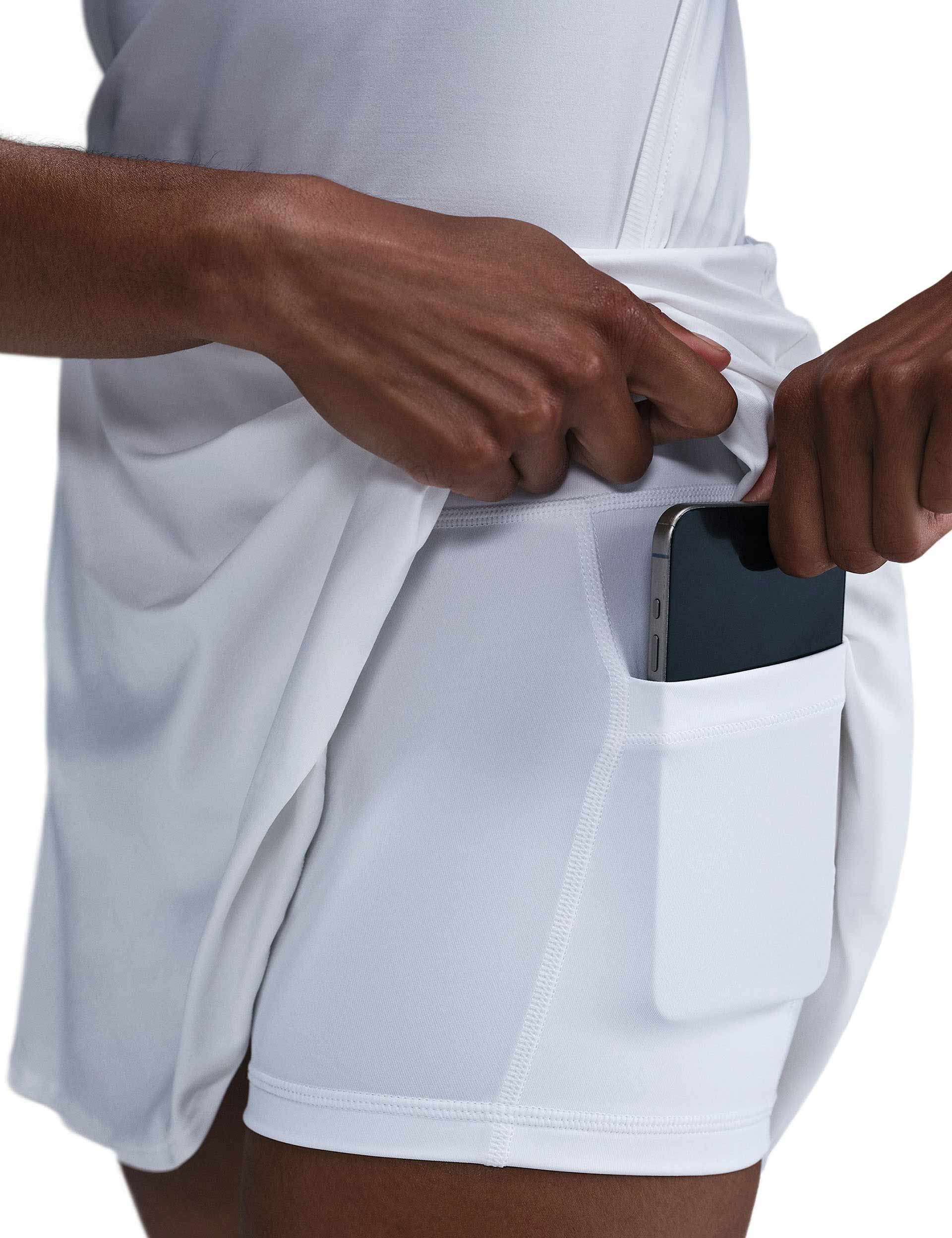 Victory Dri-FIT Flouncy Tennis Skirt - White/Black