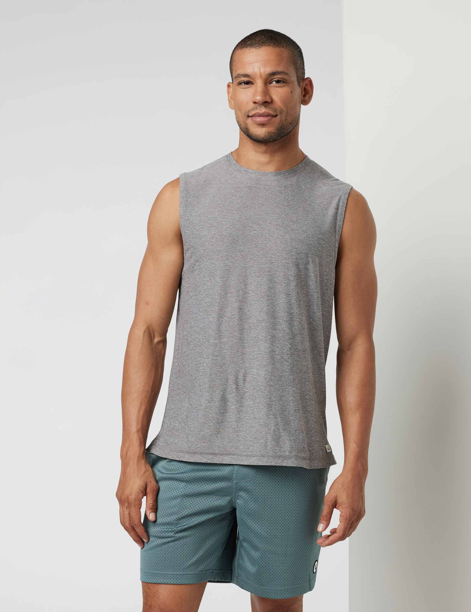 Strato Muscle Tee - Heather Grey