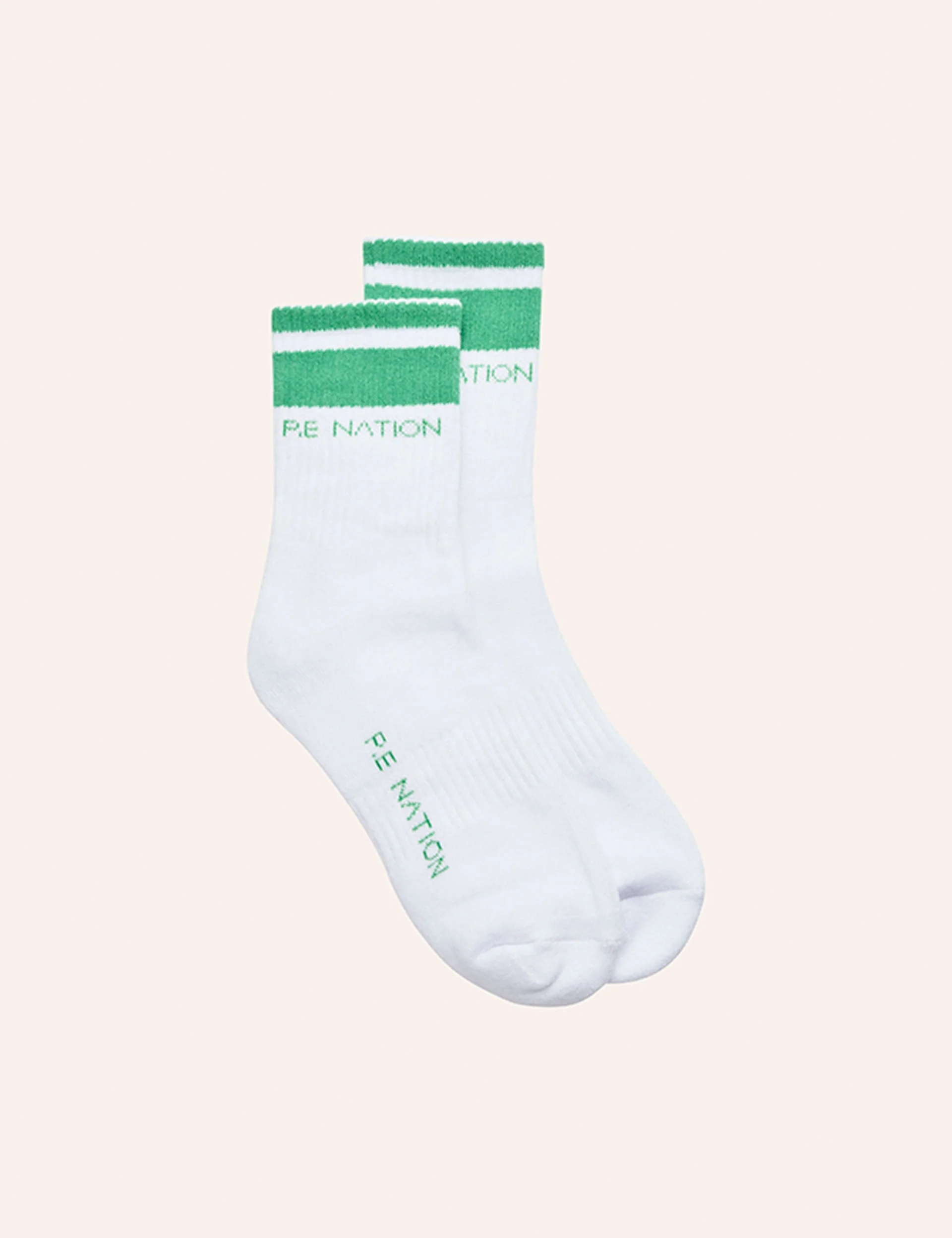 Homage Sock - Optic White/Kelly Green