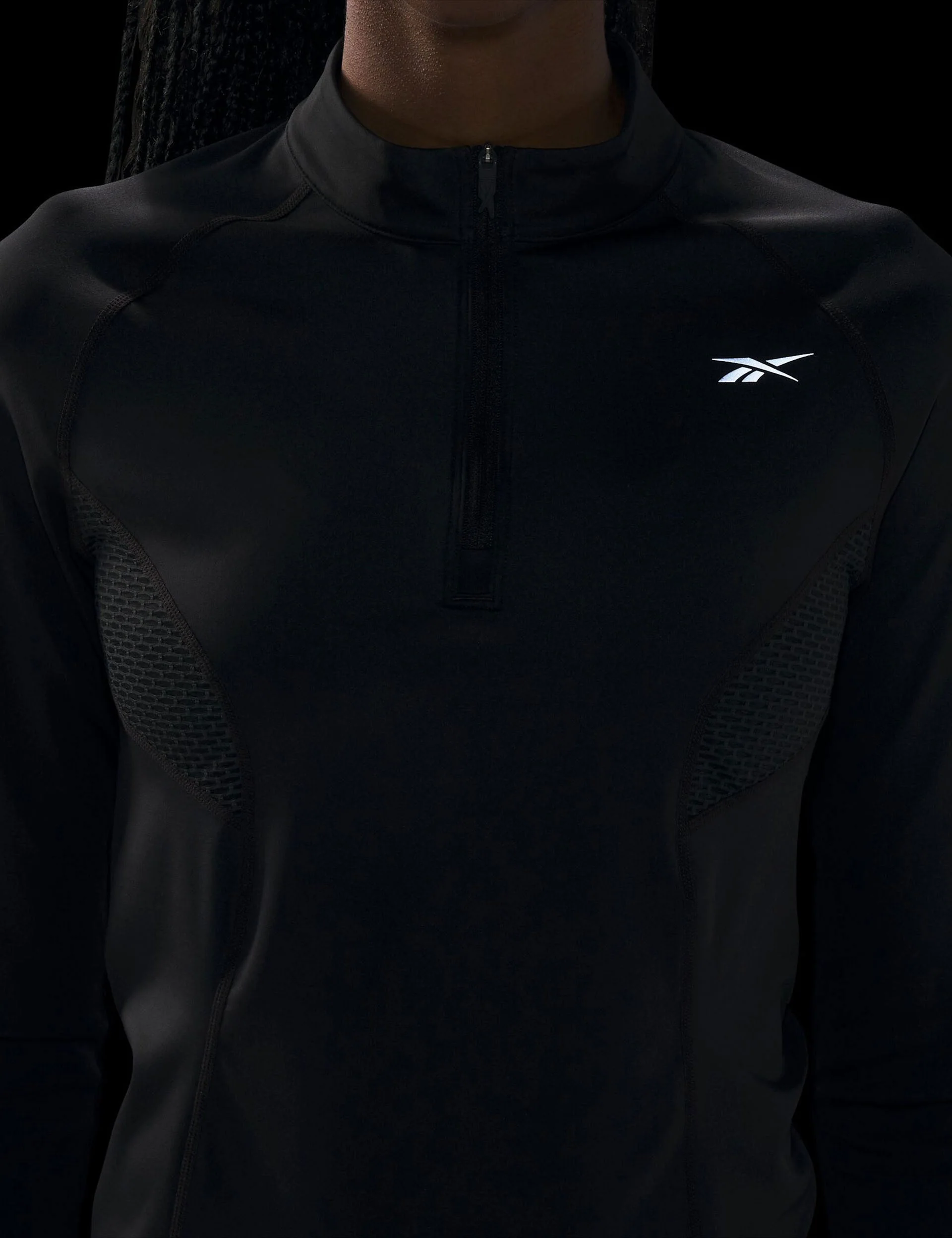 Running 1/4 Zip - Night Black