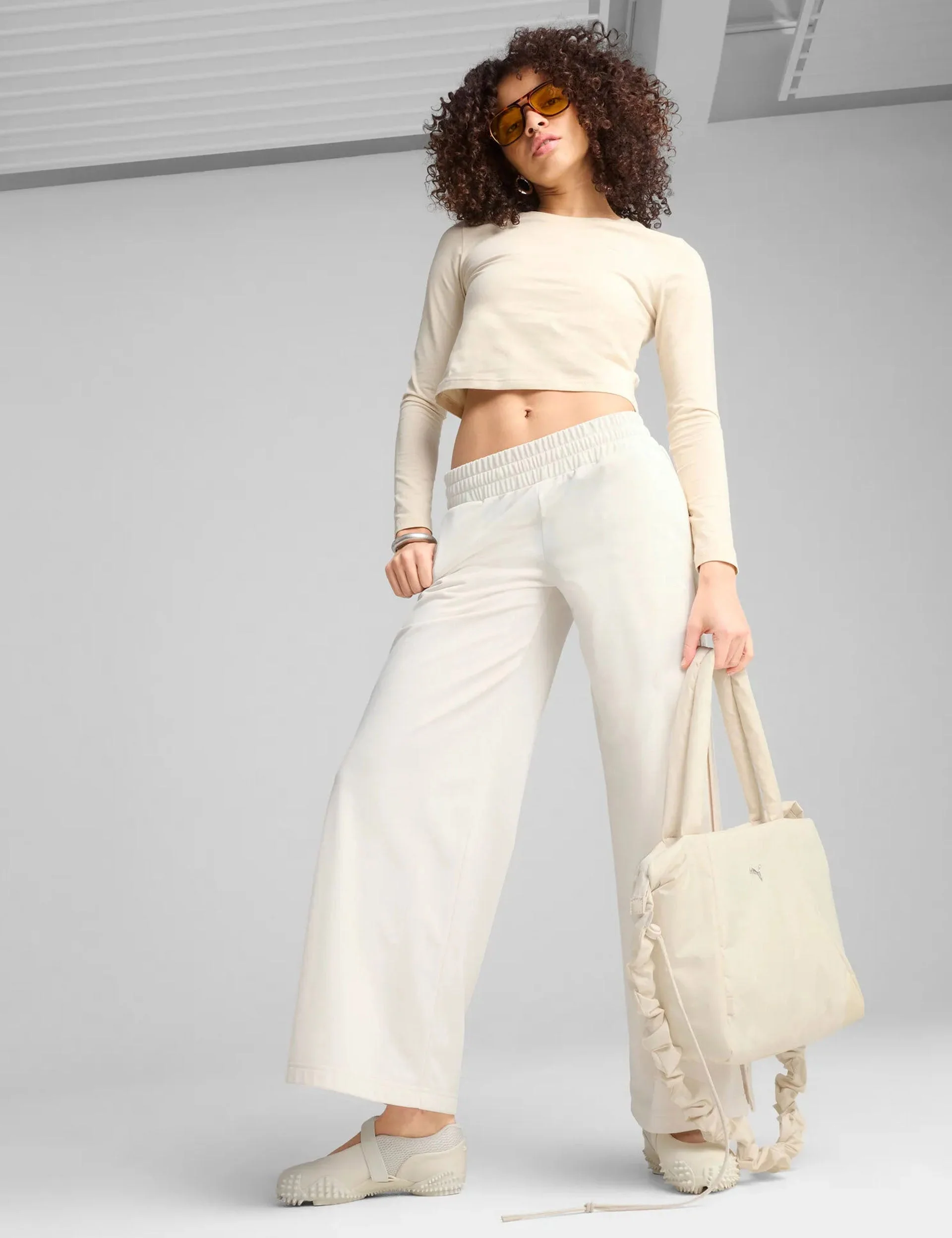 Wardrobe Ess Low Rise Popper Pants - Alpine Snow