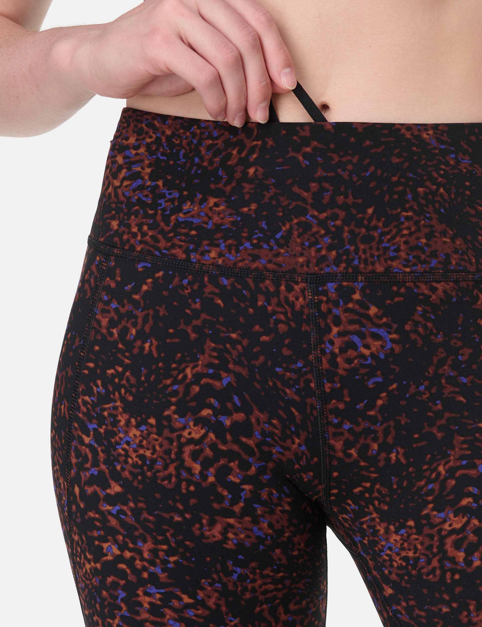 Power 7/8 Gym Leggings - Brown Tortoise Print