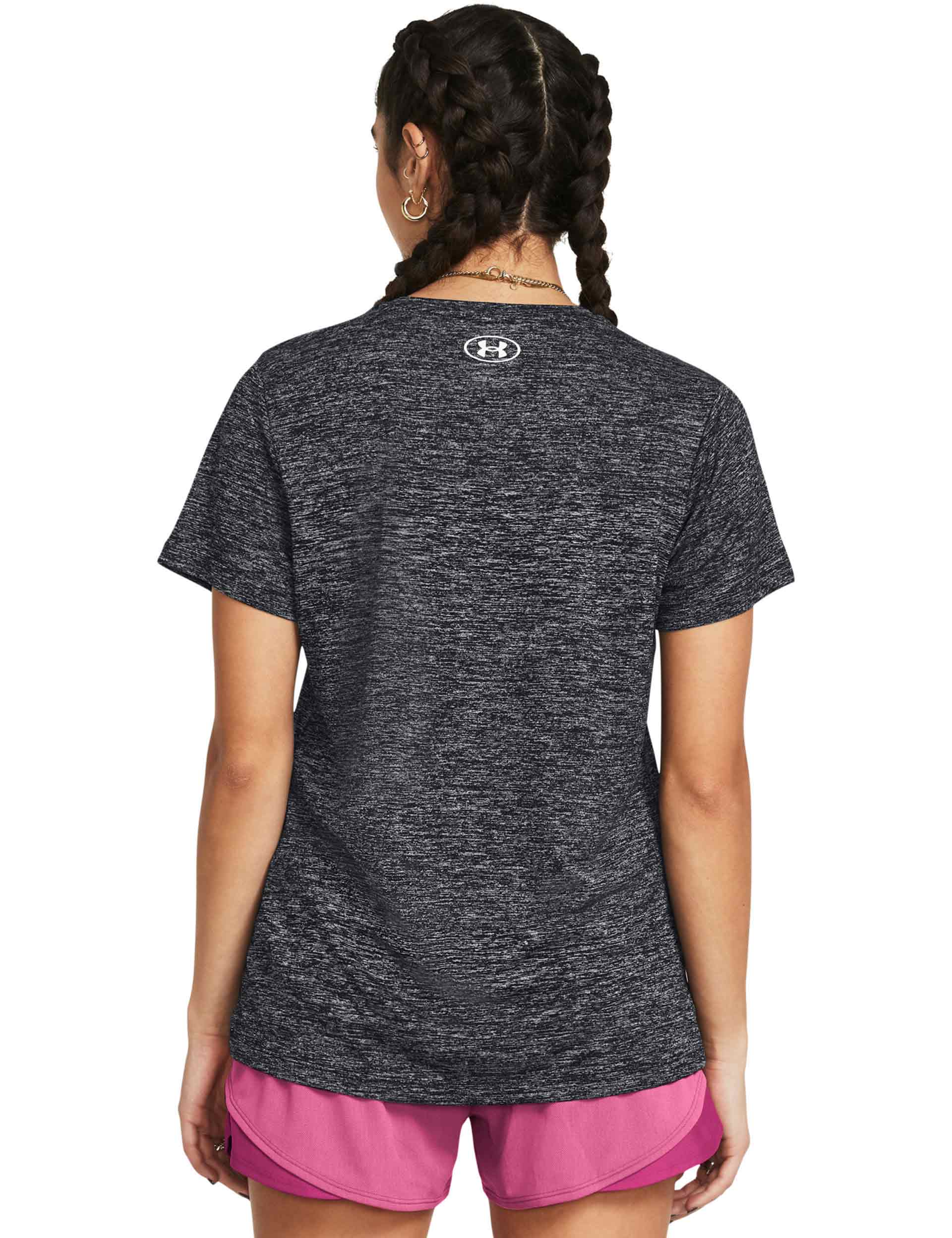 UA Tech Twist Short Sleeve - Black/White