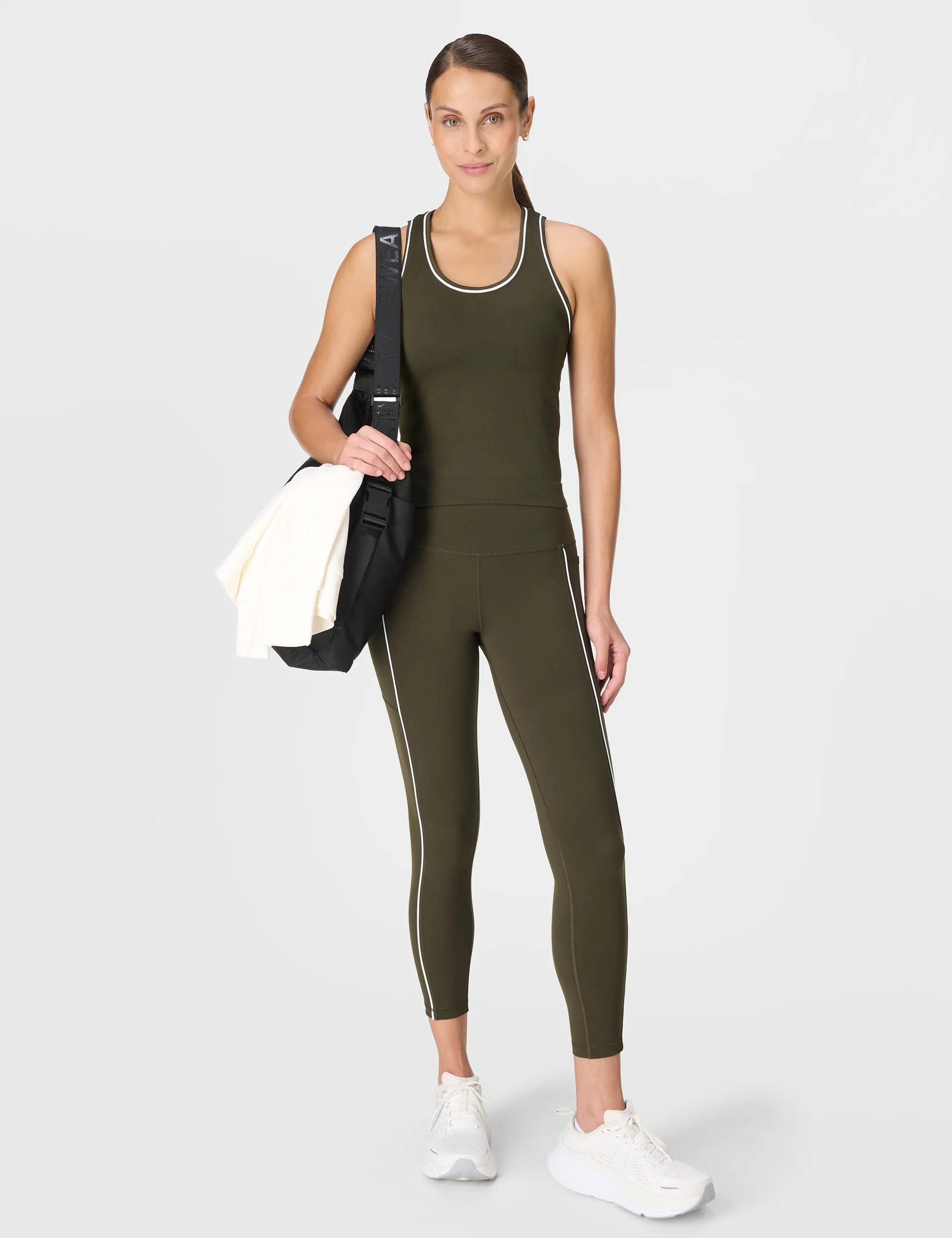 Athlete Crop Seamless Workout Vest - Nori Green