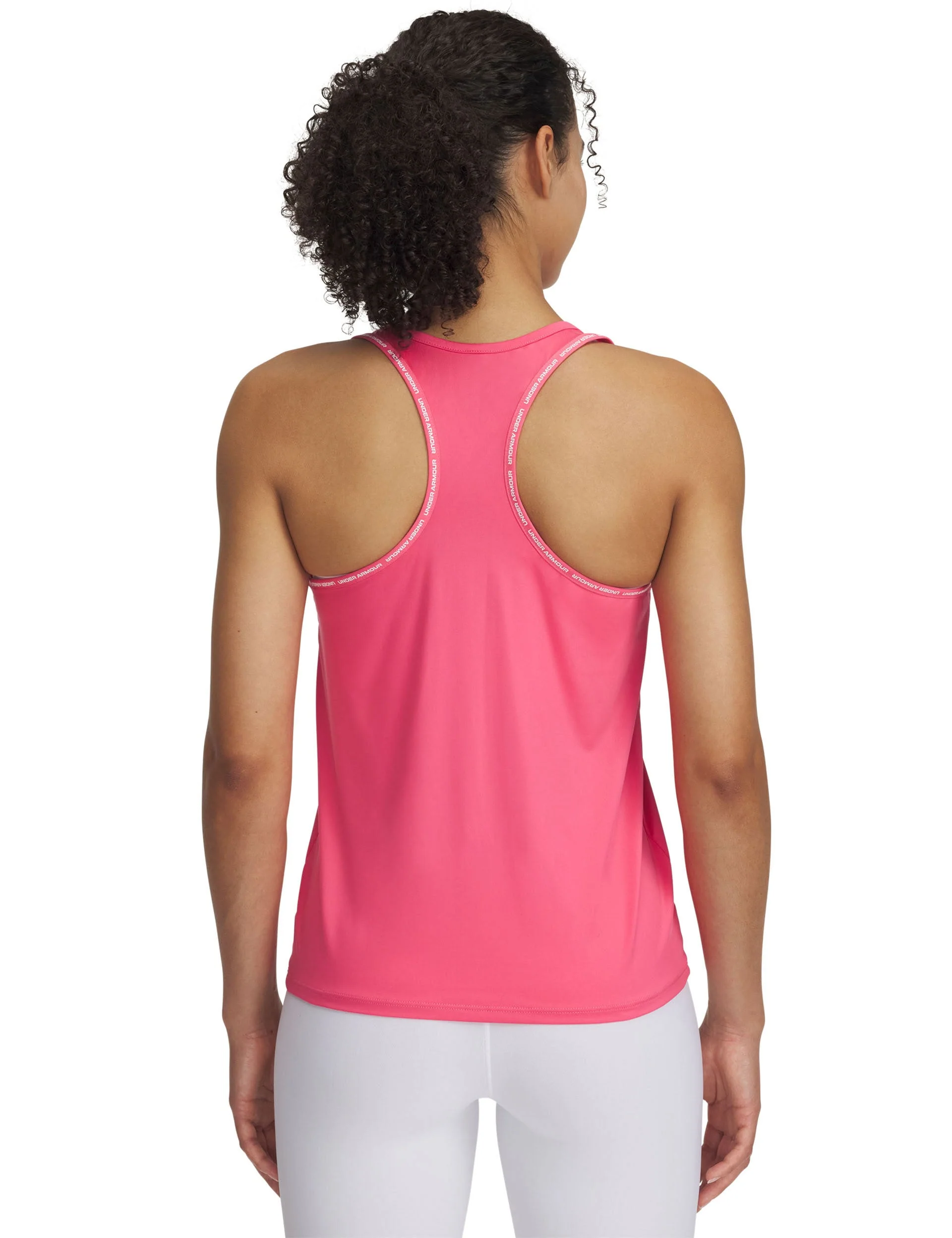 UA Tech Knockout Tank - Super Pink/White