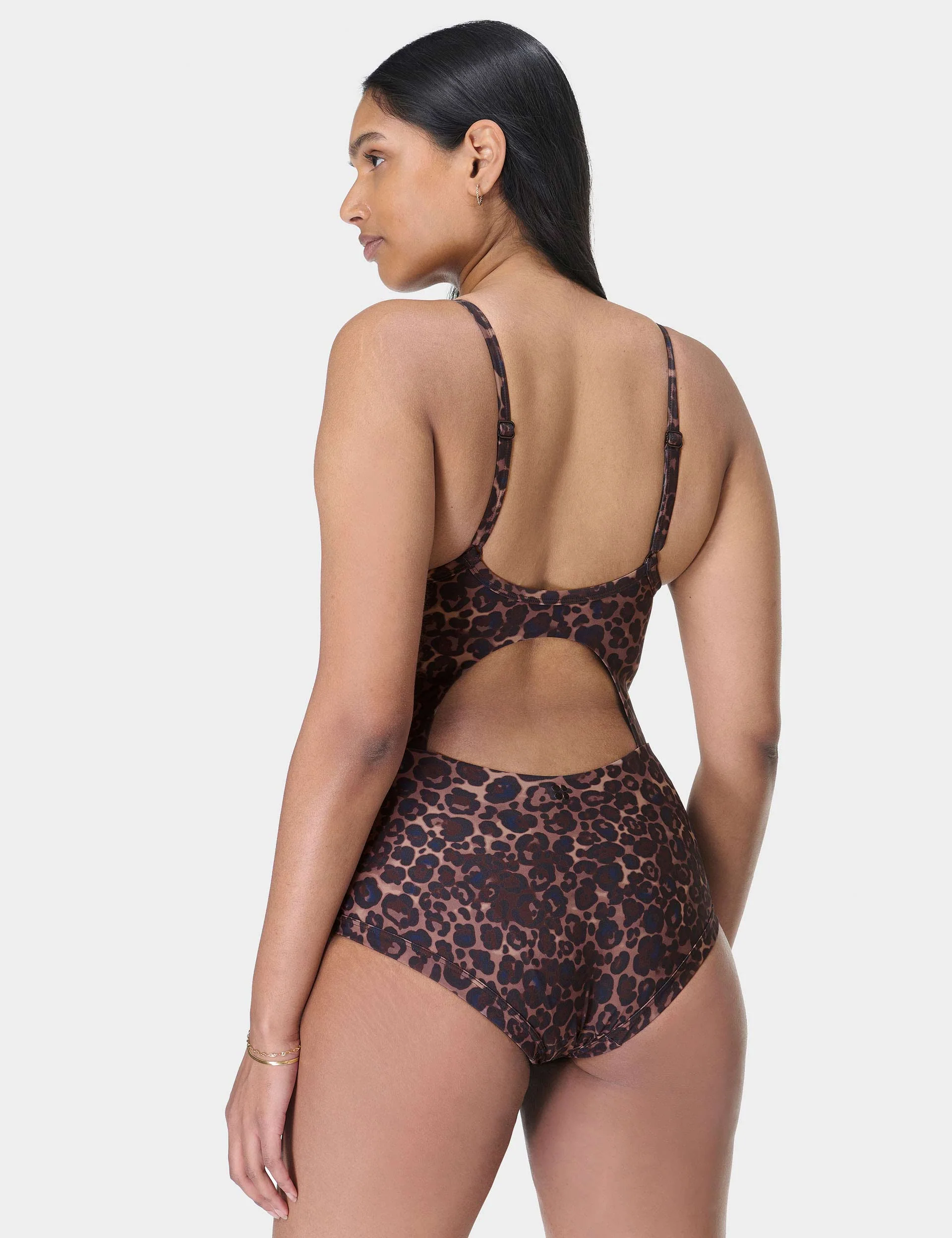 Riviera Swimsuit - Blue Pop Wild Leopard Print