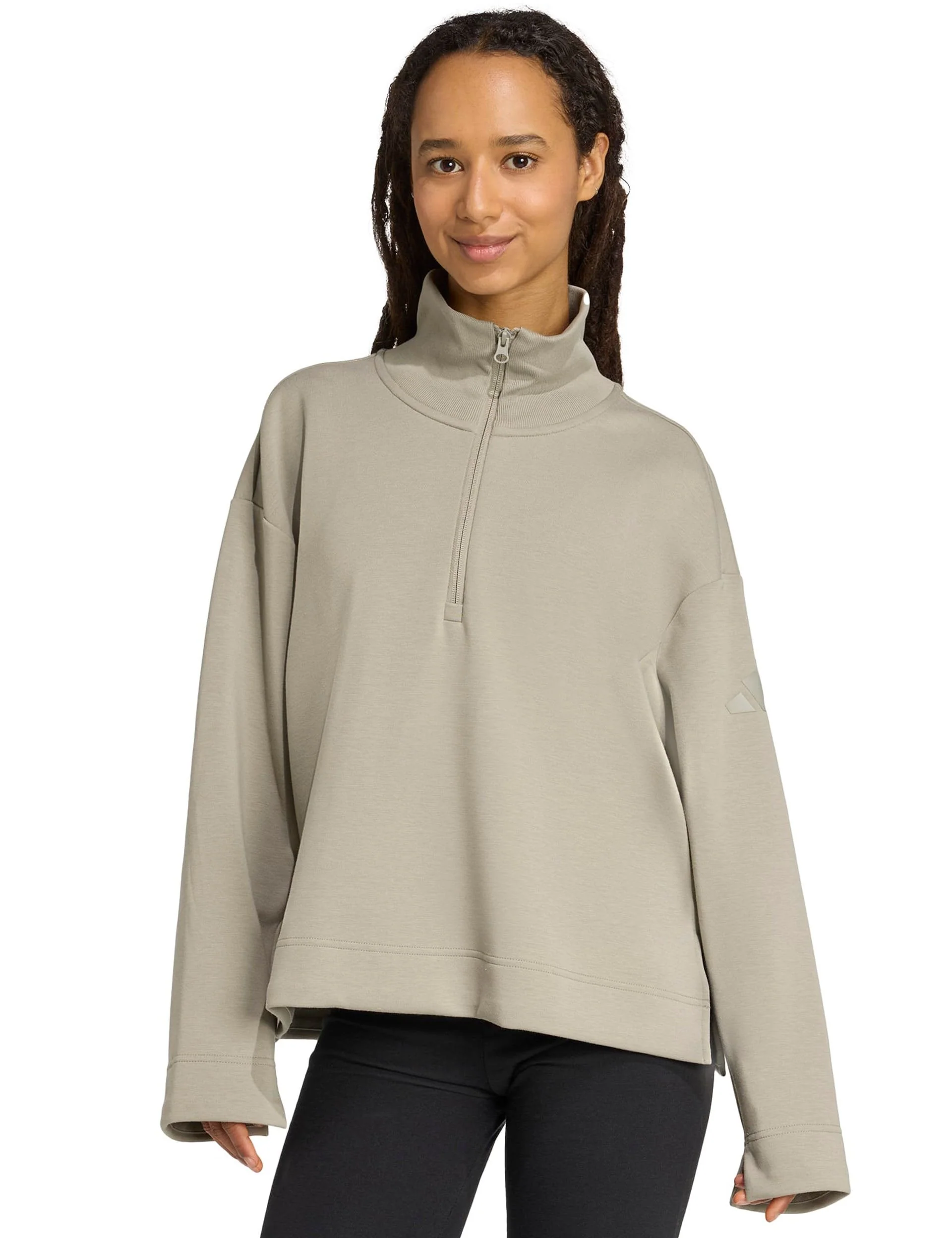 Soft Lux Quarter-Zip - Silver Pebble