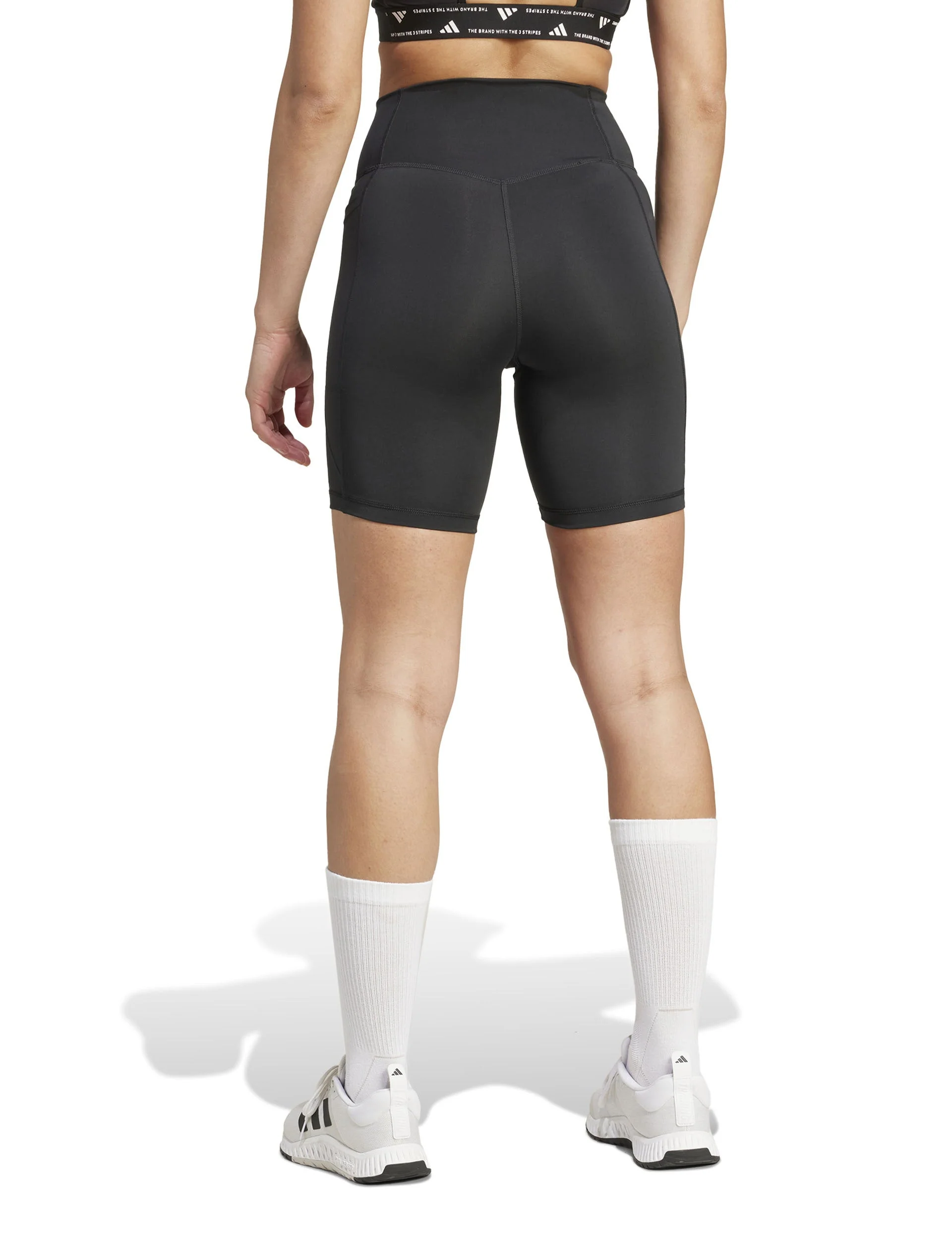 Optime Essentials Stash Pocket 7-Inch Short Leggings - Black