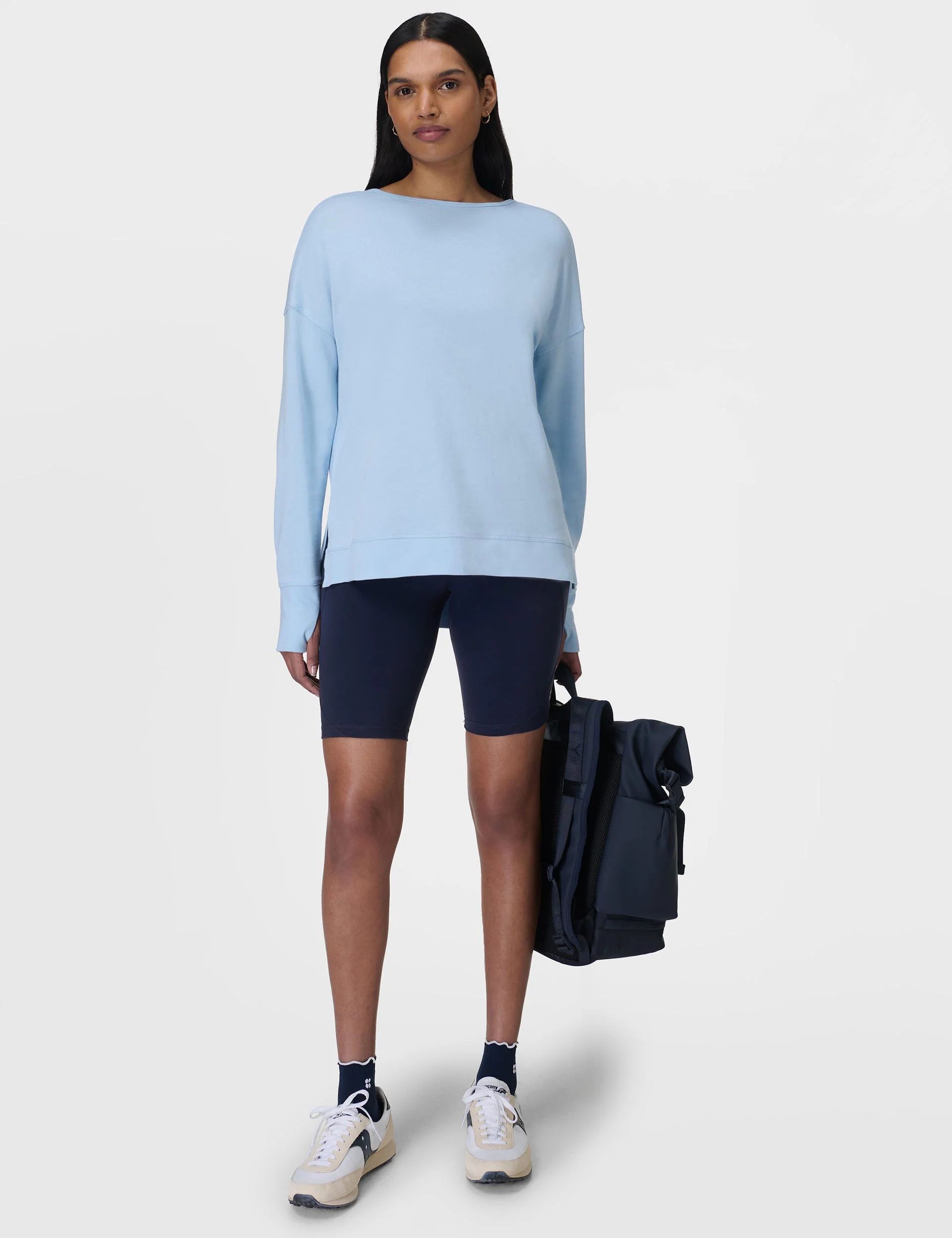 After Class Cross Back Sweatshirt - Breeze Blue