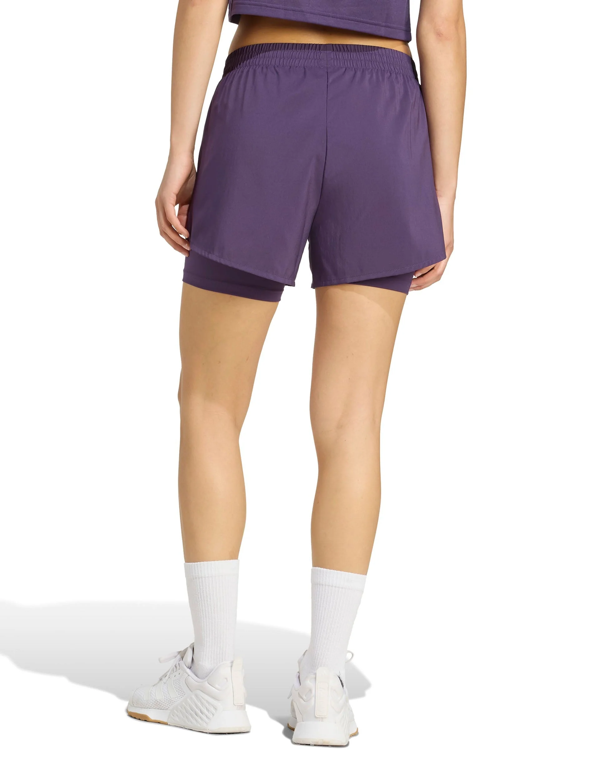 AEROREADY Made For Training Minimal Two-In-One Shorts - Aurora Plum/Black