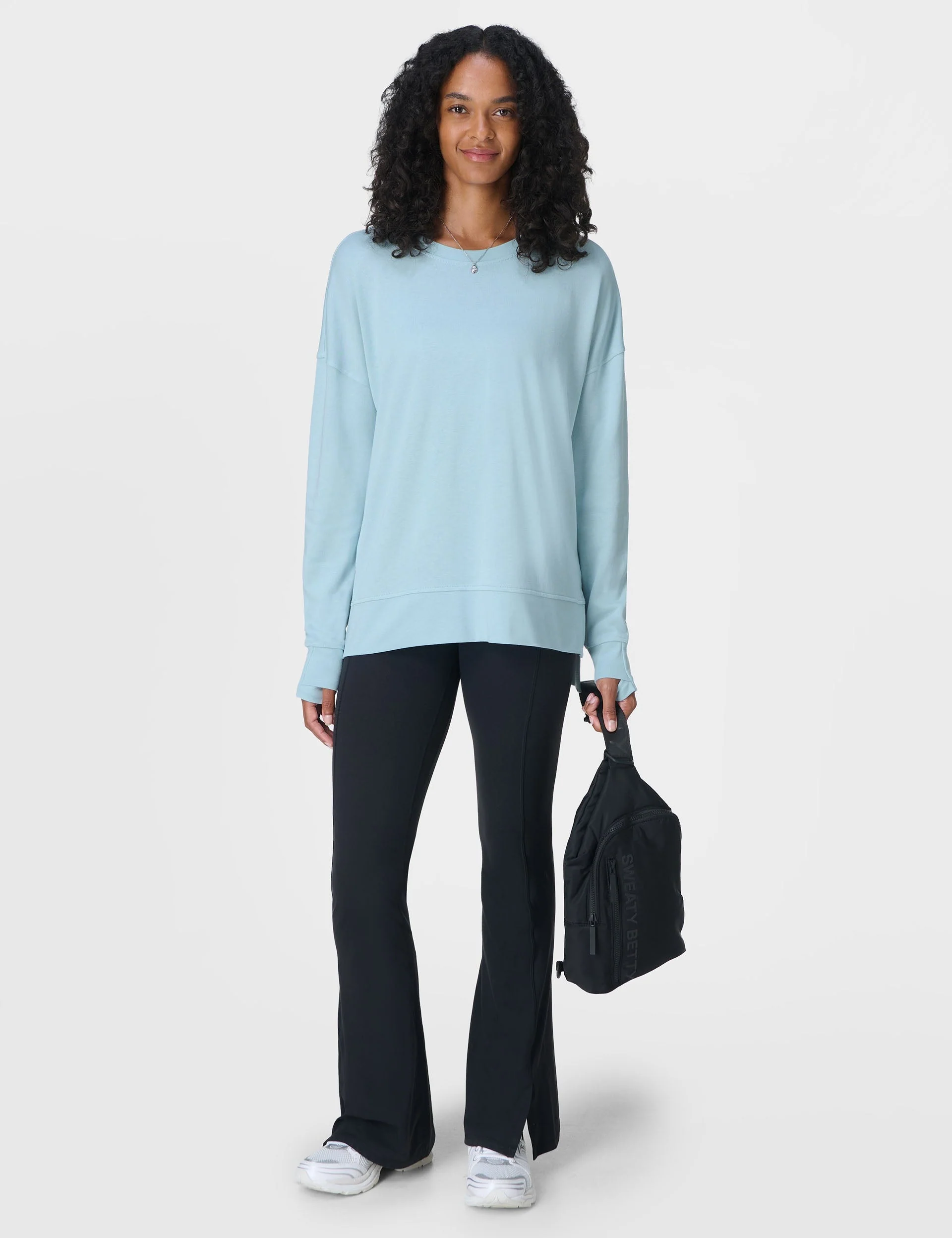 After Class Longline Sweatshirt - Vista Blue