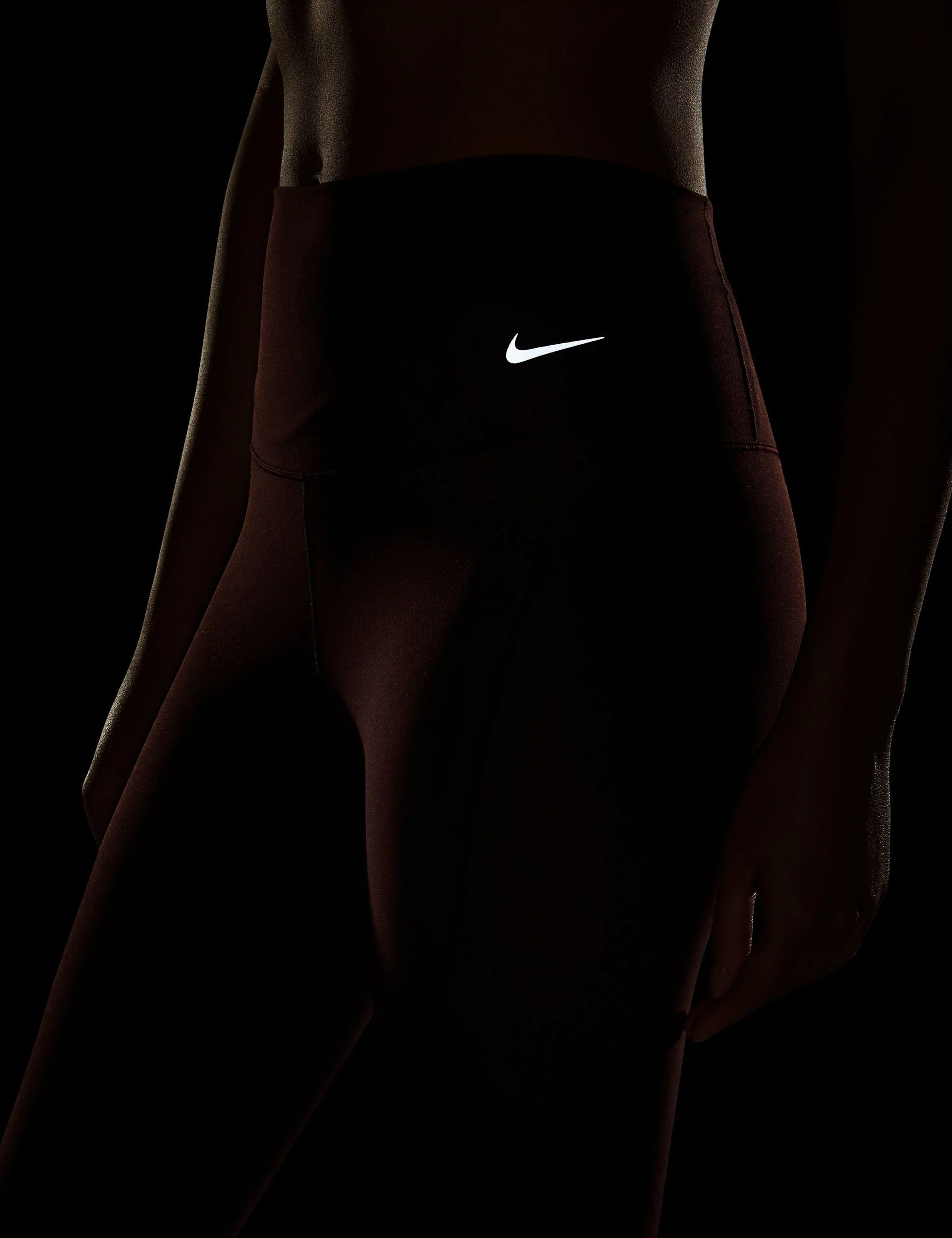 Zenvy High Waisted Leggings - Burgundy Crush/Black