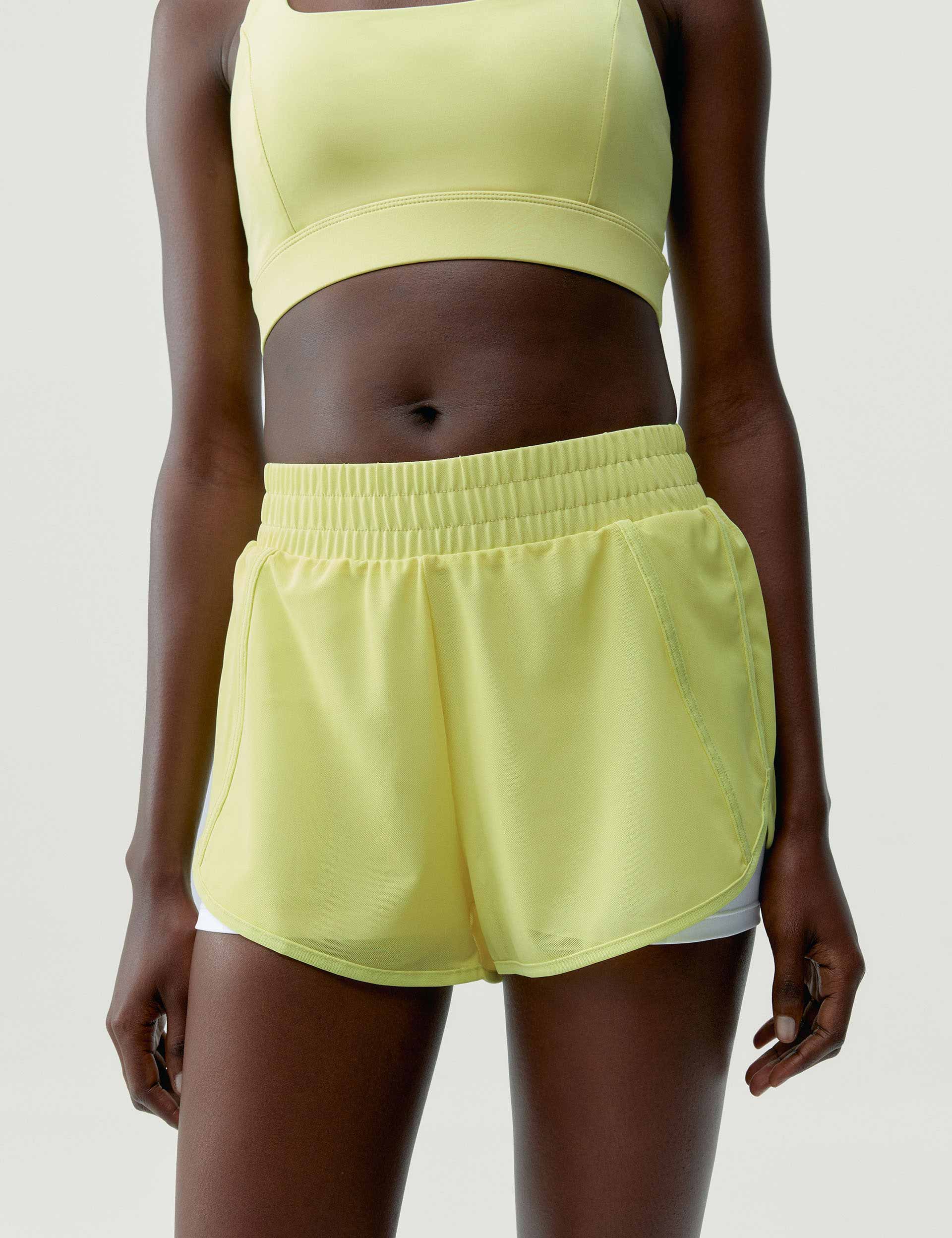 Padma Short 2.0 - Yellow Green/White