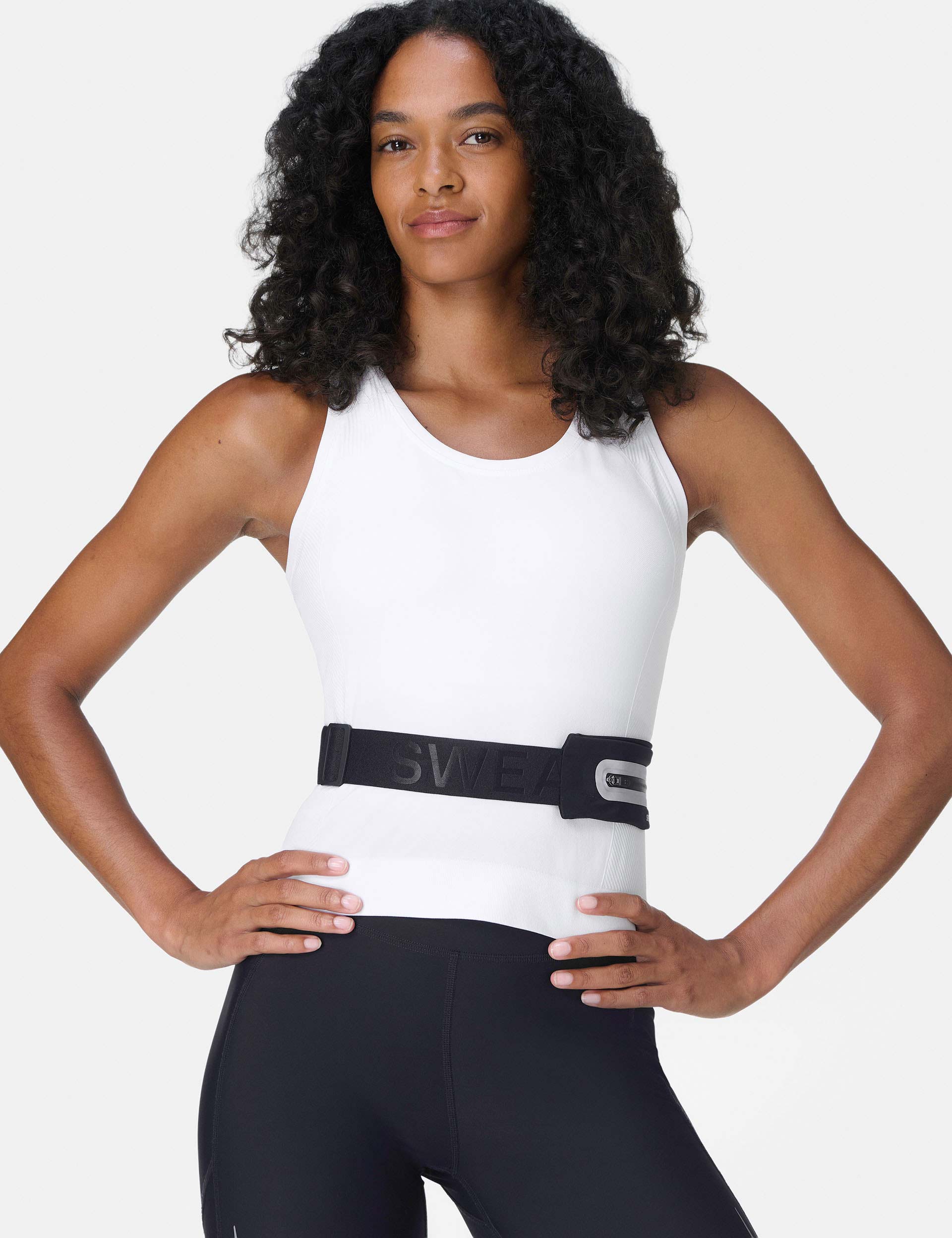 Athlete Crop Seamless Workout Vest - White