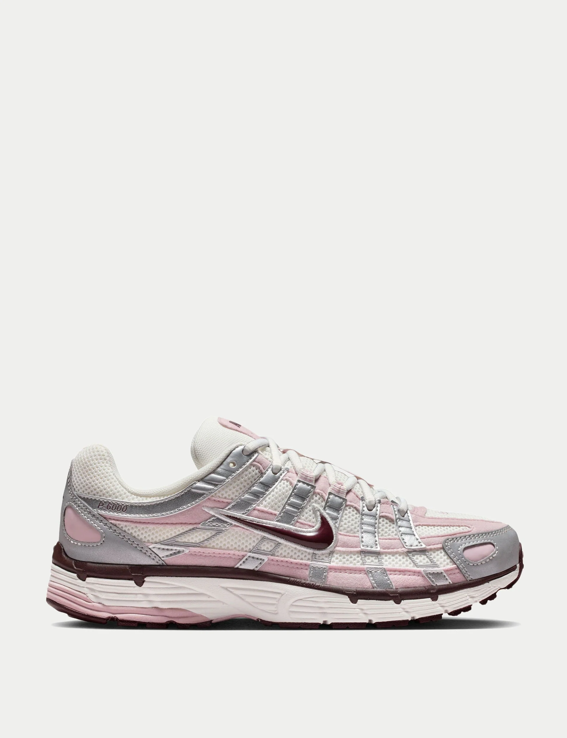 P-6000 Shoes - Summit White/Plum Chalk/Metallic Silver