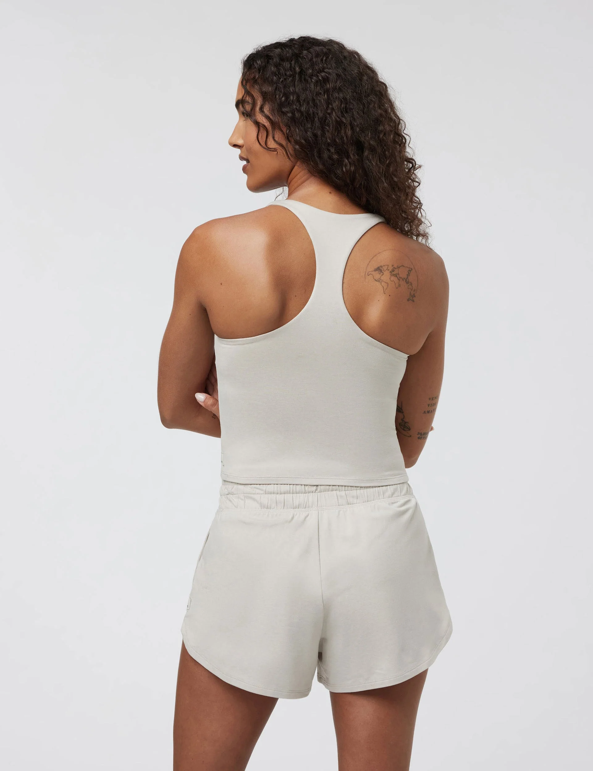 Halo Performance Crop 2.0 - Ecru Heather